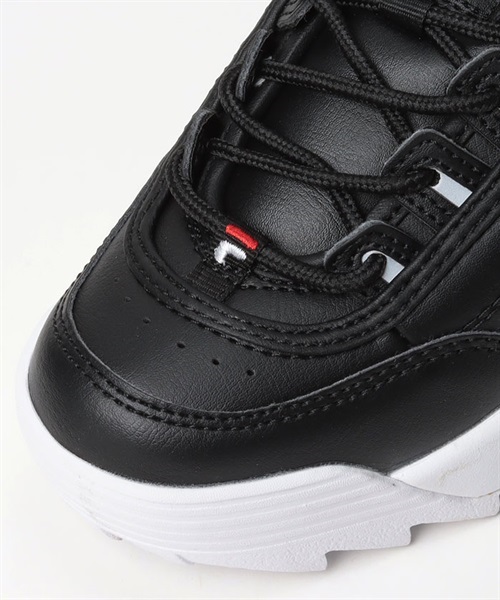 FILA/フィラ キッズ スニーカー　ディスラプター2 PS 3FM00648-014(B/W/R-18.0cm)