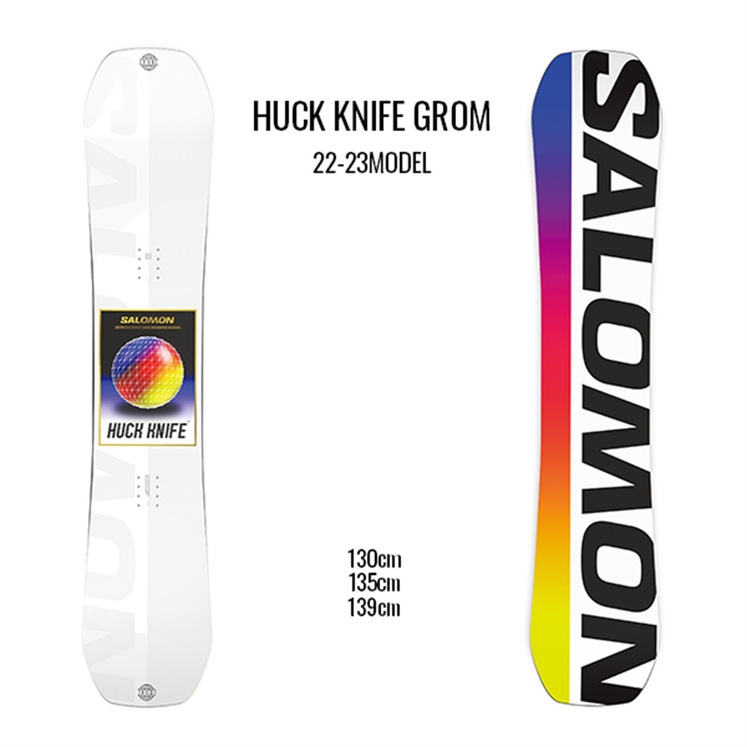 SALOMON サロモン スノーボード 板 キッズ HUCK KNIFE GROM L47018400 22-23 ムラサキスポーツ KK3 A11(ONECOLOR-130)