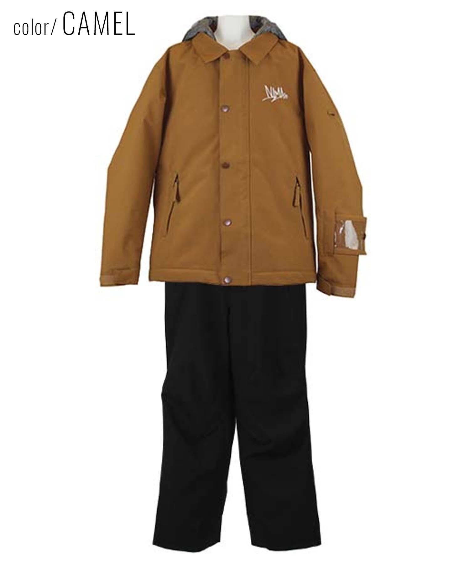 スノーボード ウェア ジャケット ビブパンツ キッズ ジュニア nima ニーマ JR-1304 22-23モデル 130cm～160cm K1 H24(CAMEL-130)