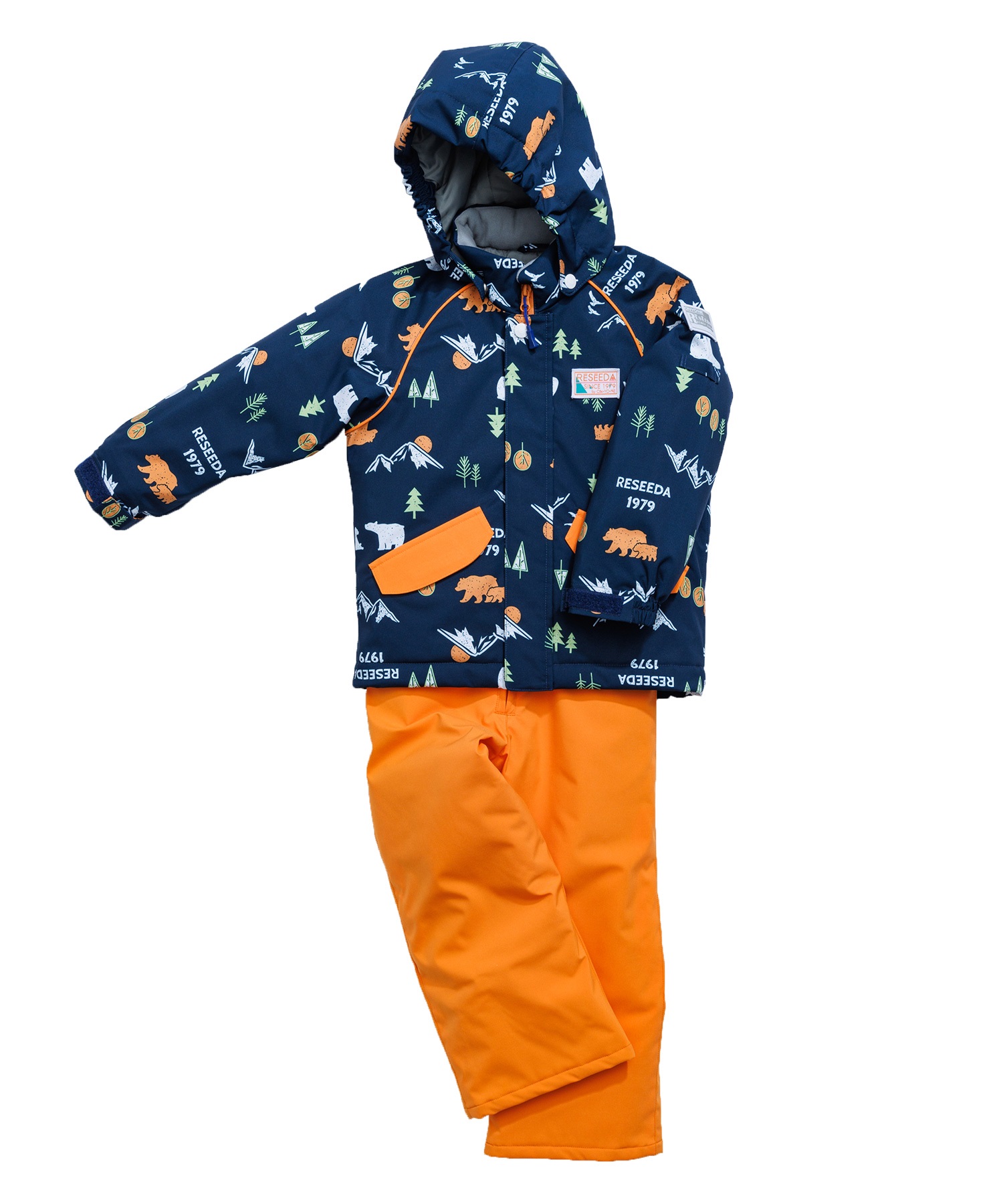 スノーボード ウェア 2点セット キッズ RESEEDA レセーダ TODDLER SUIT RES56005 23-24モデル ムラサキスポーツ KK I21(NVYORN-100cm)