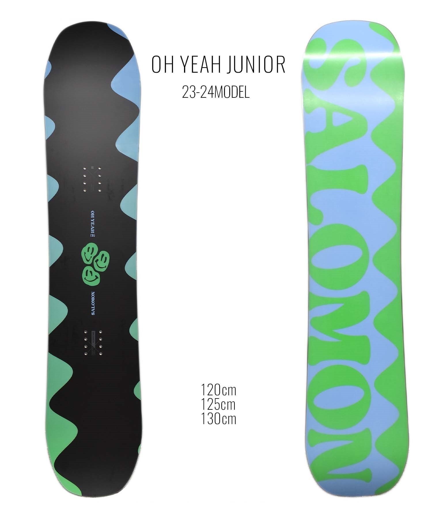 ☆スノーボード＋バインディング＋ブーツ 3点セット キッズ SALOMON サロモン OH YEAH JUNIOR 推奨年齢9歳～ 23-24モデル ムラサキスポーツ(125cm/BLACK-XS-S-BlackWhite-21.5cm)