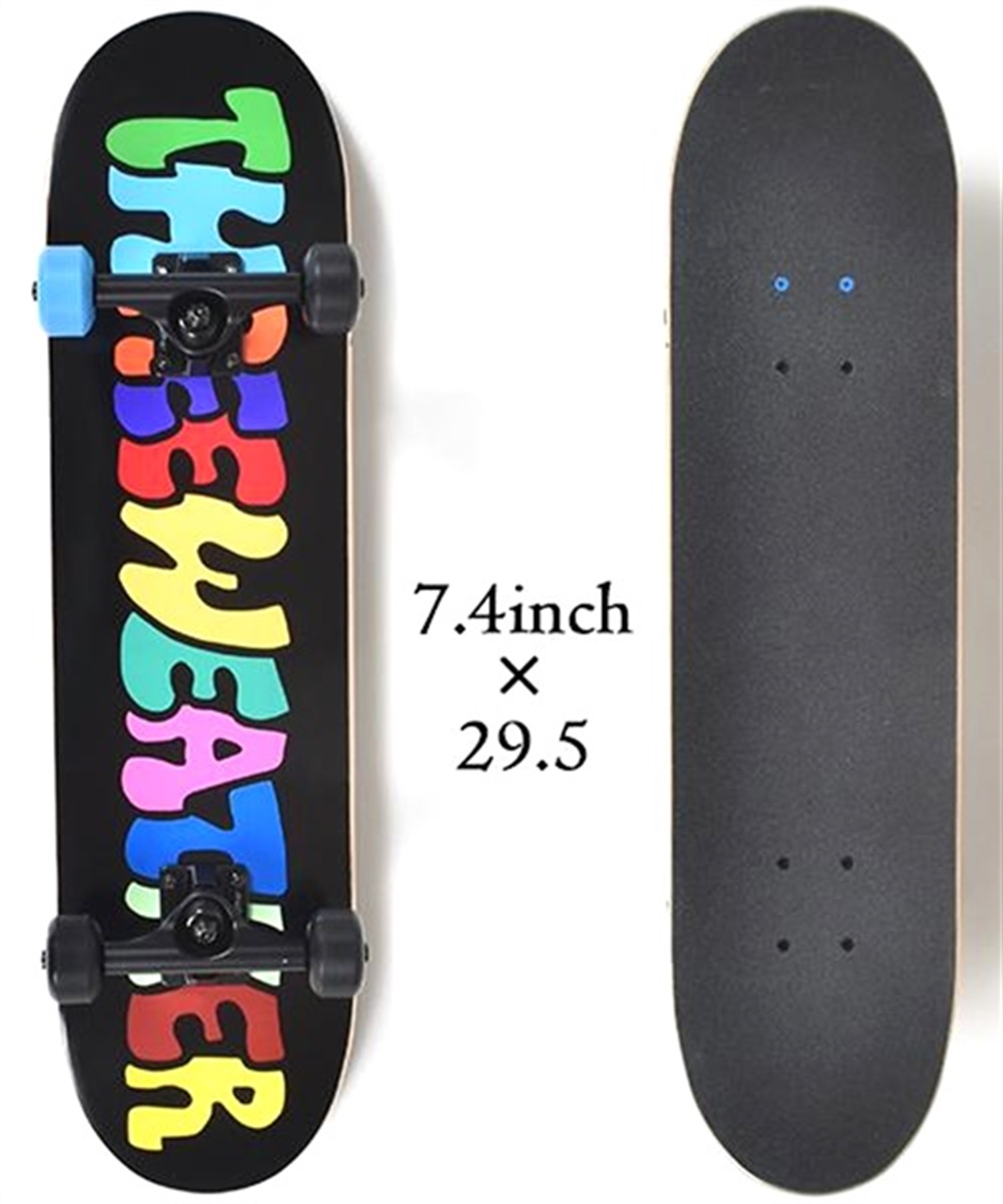 キッズ スケートボード コンプリートセット THREE WEATHER スリーウェザー SBMR2206 JJ E31(BK-7.4inch)