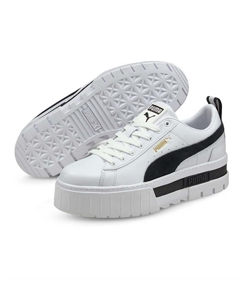 PUMA プーマ MAYZE LEATHER メイズ レザー 381983-01 レディース シューズ スニーカー KX1 A17(01-23.0cm)