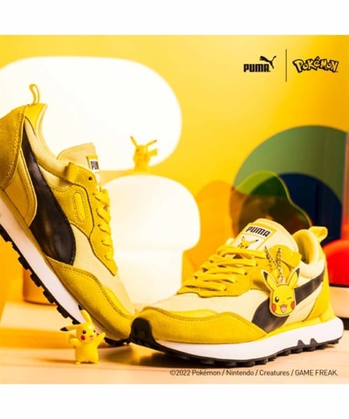 PUMA プーマ PUMA x POKEMON RIDER FV PIKACHU ライダー FV ピカチュウ 387688 シューズ スニーカー ユニセックス ポケモン コラボ K1S K9(01-22.0cm)