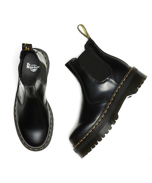 Dr Martens ドクターマーチン 2976 QUAD チェルシーブーツ 24687001 メンズ レディース ユニセックス サイドゴア ブーツ ムラサキスポーツ KK3 H16(BLACK-22.0cm)