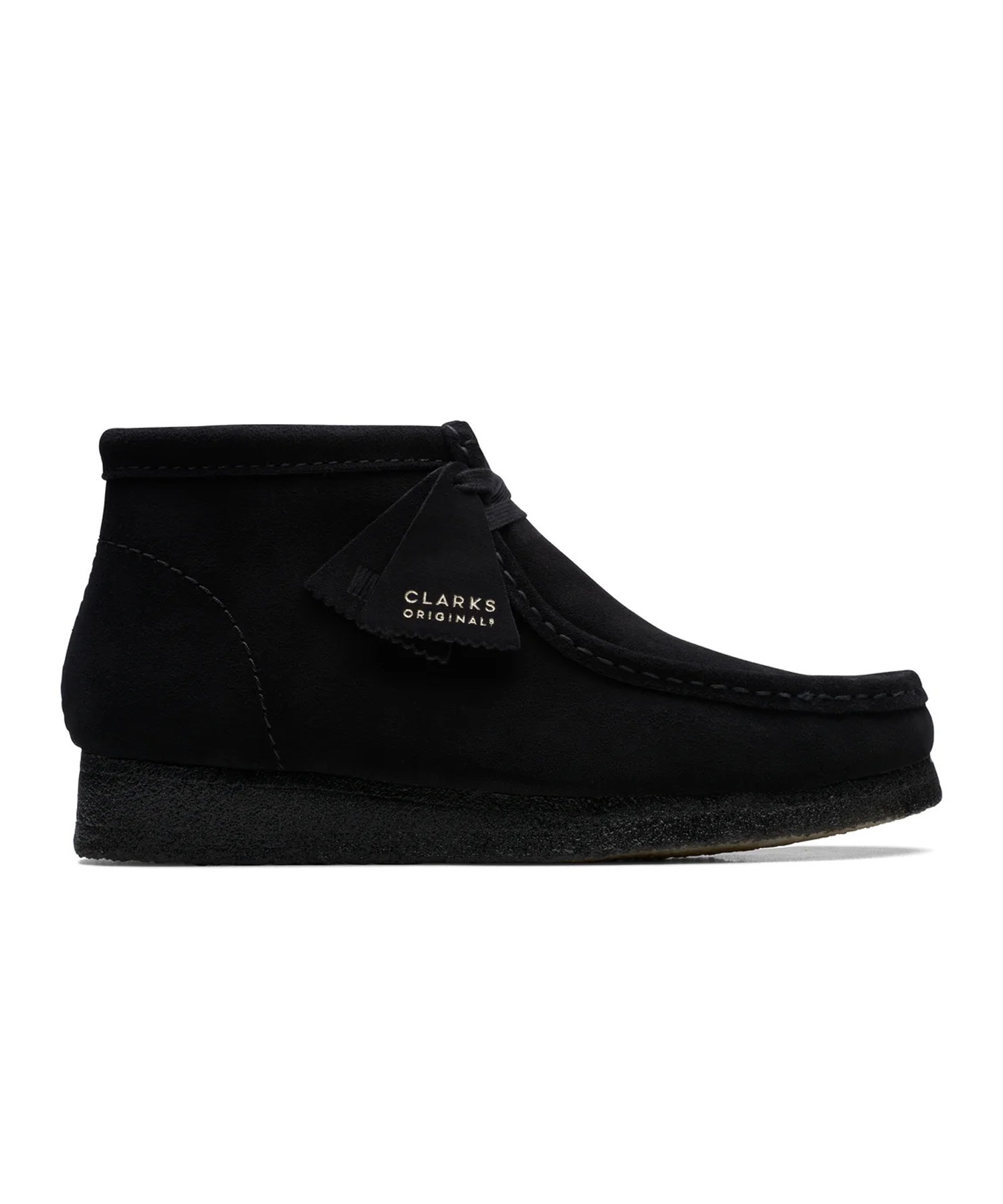 Clarks Originals/クラークス オリジナルス Wallabee Boot メンズ ワラビーブーツ モカシン デッキシューズ ブラックスエード 26155517(BLKSU-25.5cm)