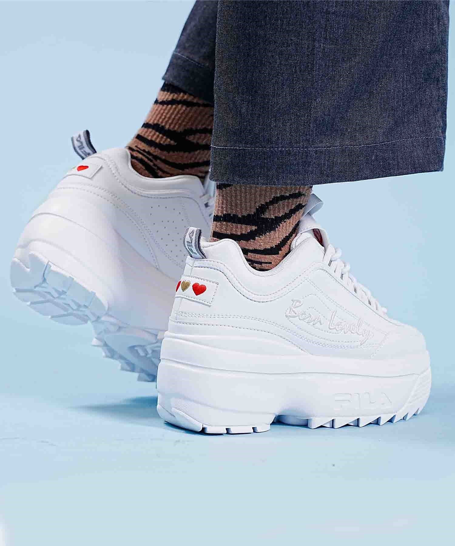 FILA/フィラ ディスラプター2 ウェッジ ハート スニーカー