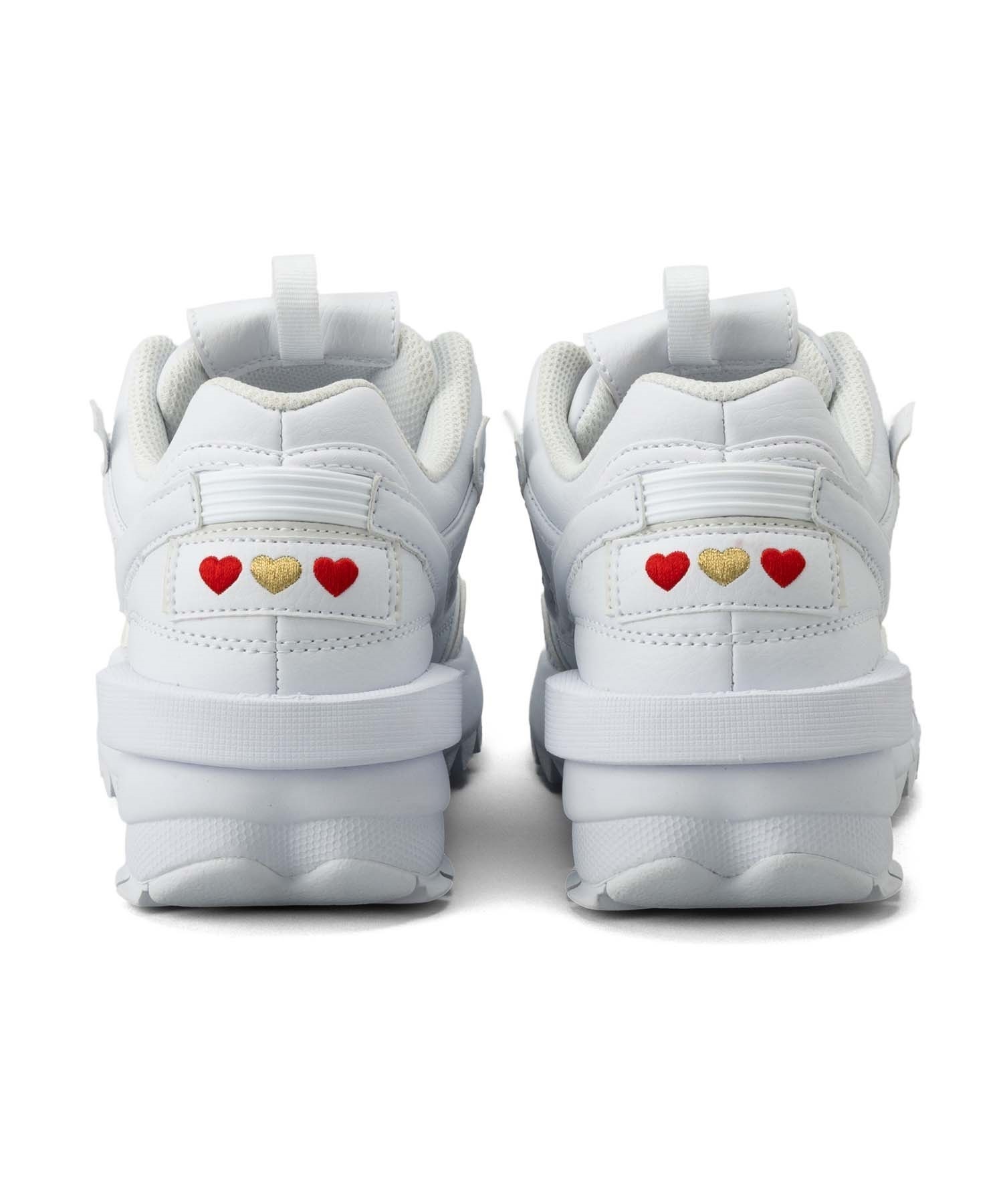 FILA/フィラ DISRUPTOR2 EXP HEART ディスラプター2 EXP ハート レディース スニーカー 厚底 WFW23040-155(WT/PK-23.0cm)