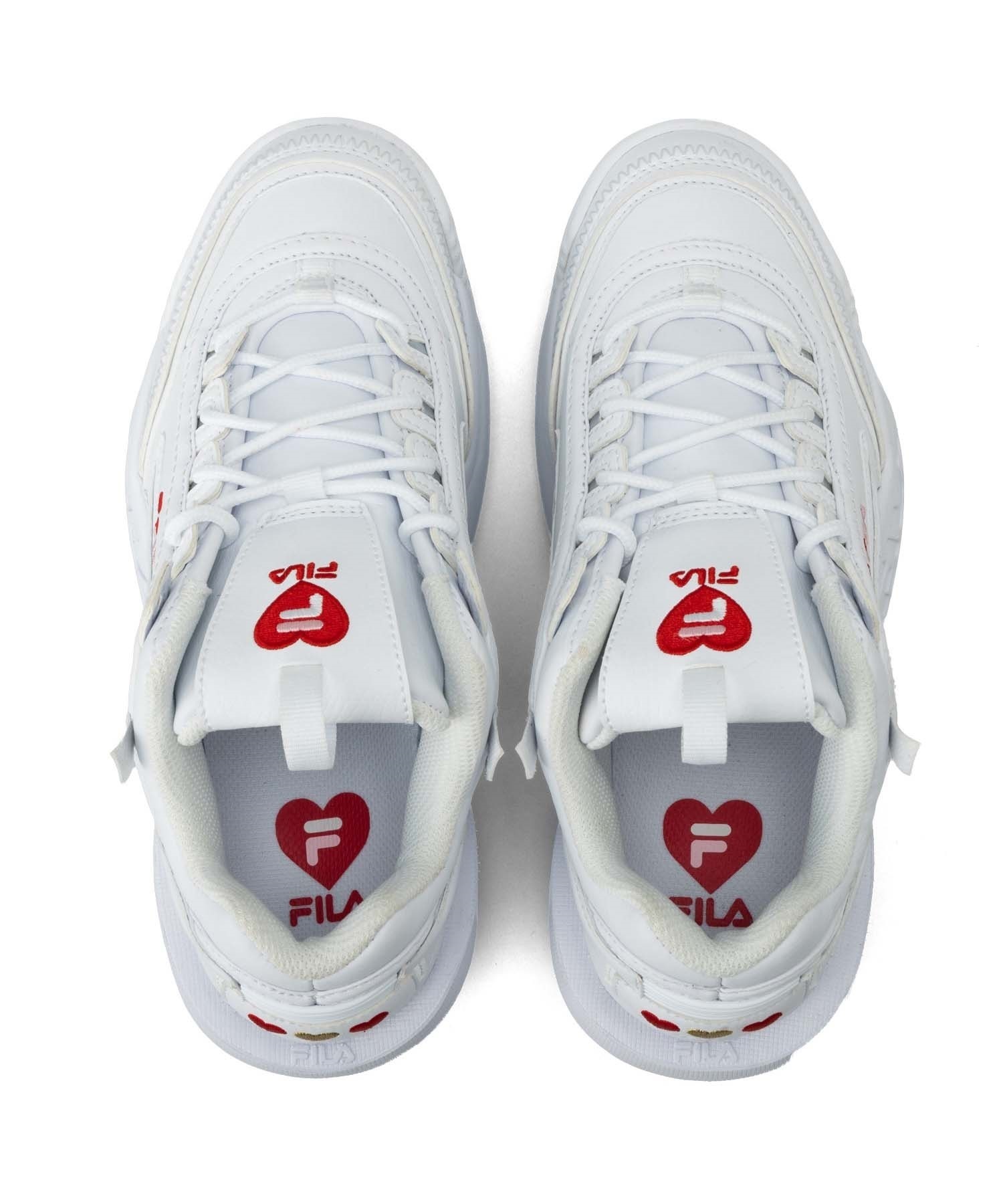 FILA/フィラ DISRUPTOR2 EXP HEART ディスラプター2 EXP ハート レディース スニーカー 厚底 WFW23040-155(WT/PK-23.0cm)