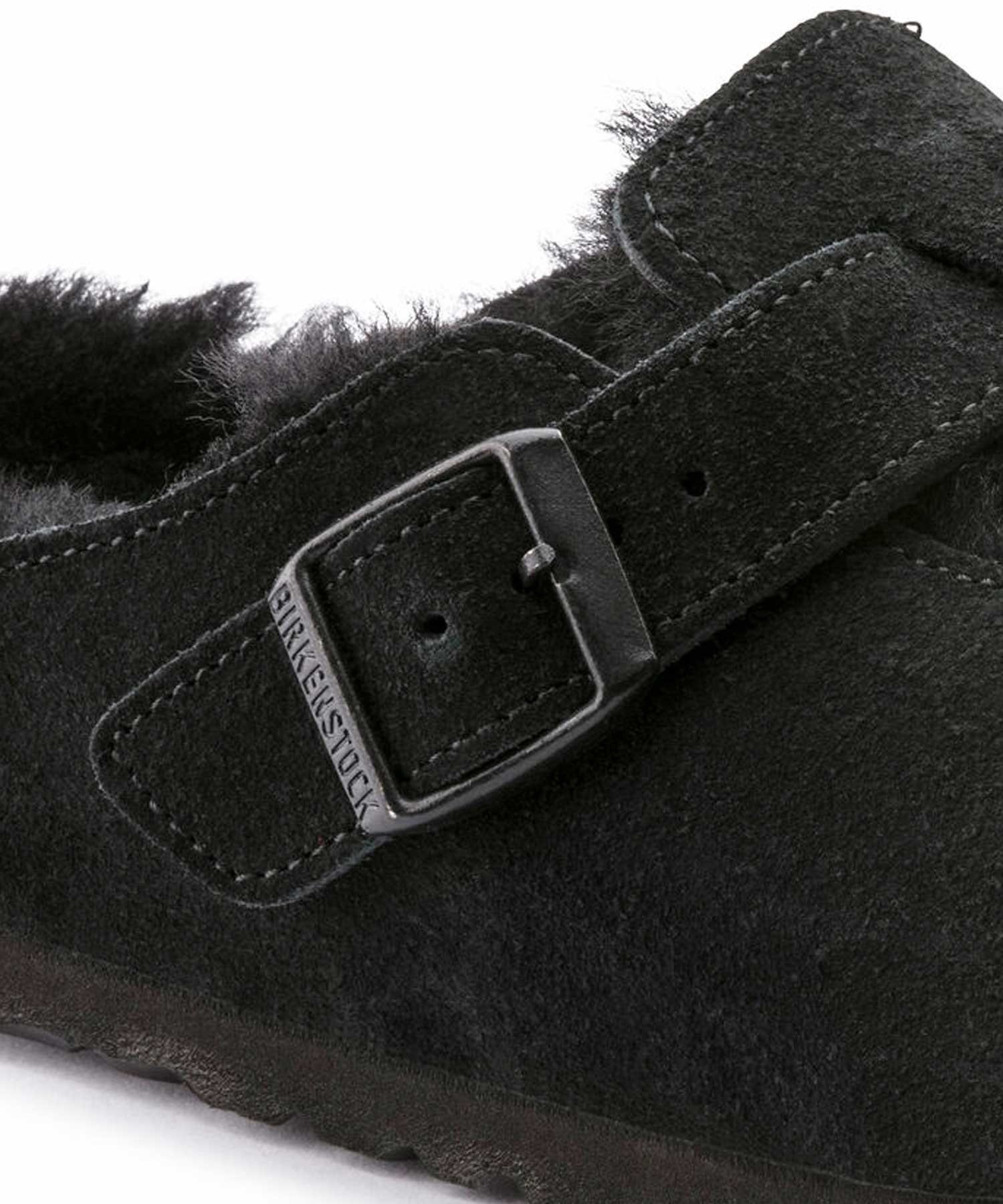 BIRKENSTOCK/ビルケンシュトック Boston Shearling ボストン シアリング メンズ サンダル コンフォート コルク Regular width レギュラー幅  259881(BLACK-26.0cm)