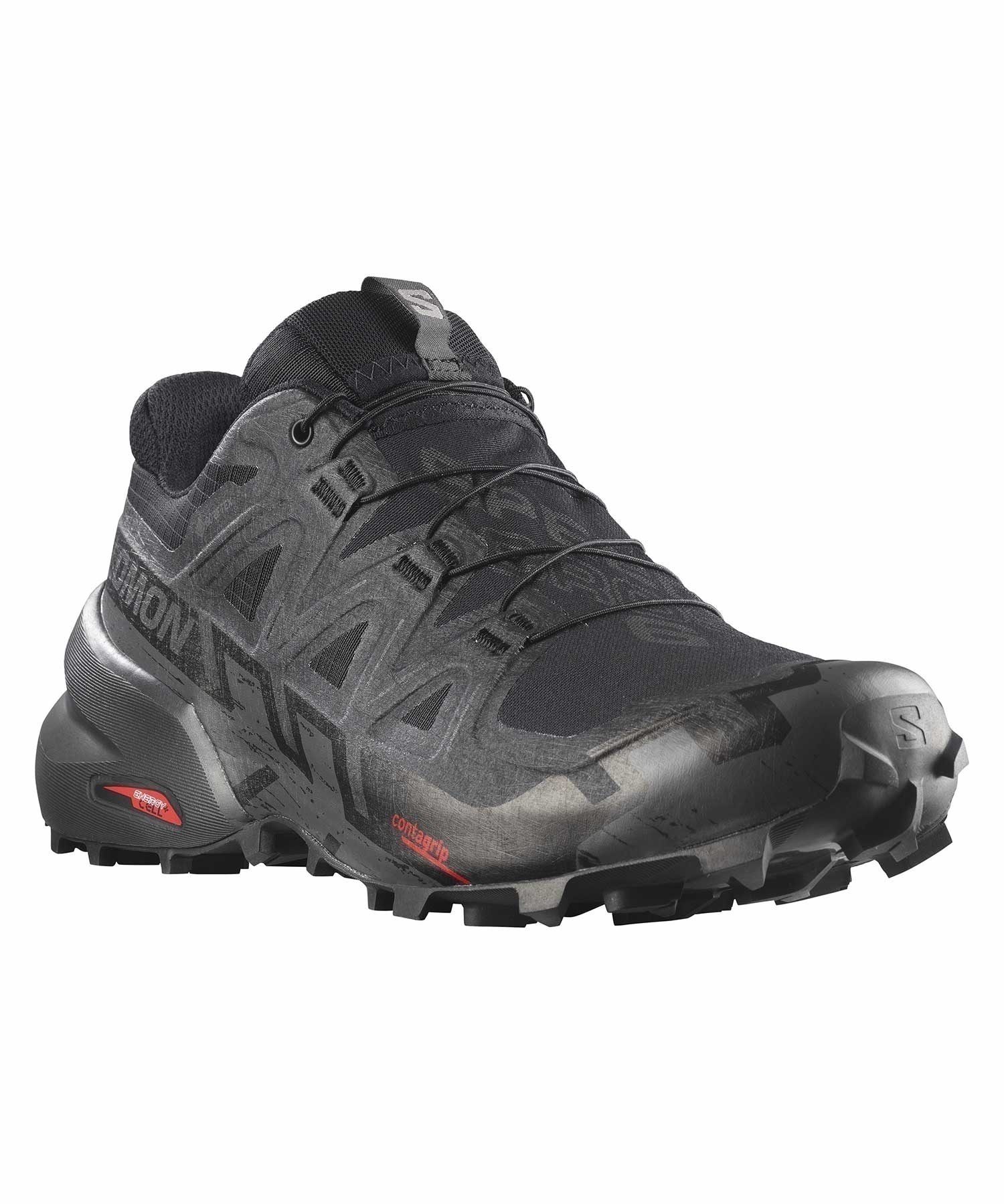 SALOMON/サロモン SPEEDCROSS 6 GTX スピードクロスシックスゴアテックス メンズ シューズ 防水 アウトドア L41738600(BLACK-26.0cm)