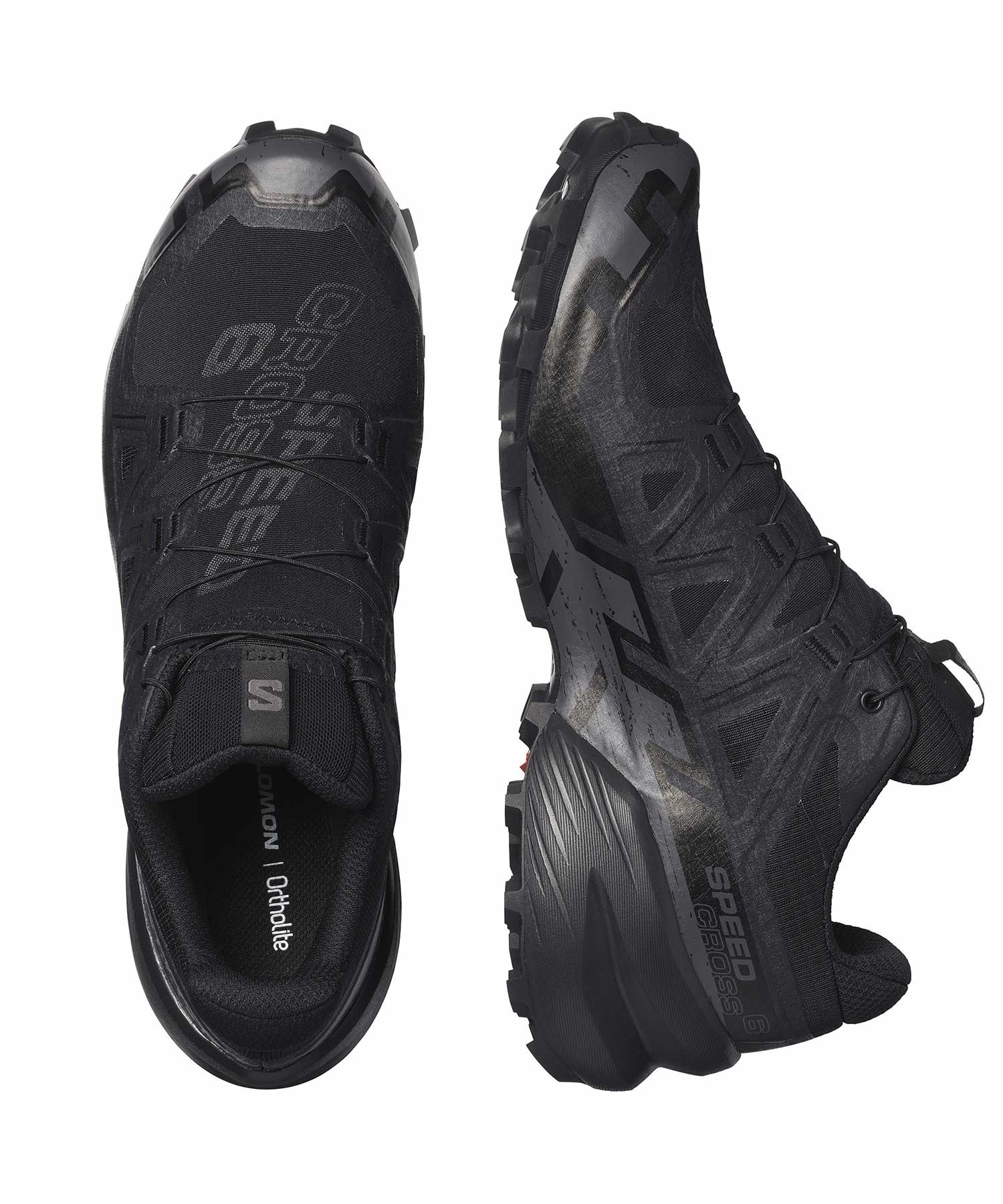 SALOMON/サロモン SPEEDCROSS 6 GTX スピードクロスシックスゴアテックス メンズ シューズ 防水 アウトドア L41738600(BLACK-26.0cm)