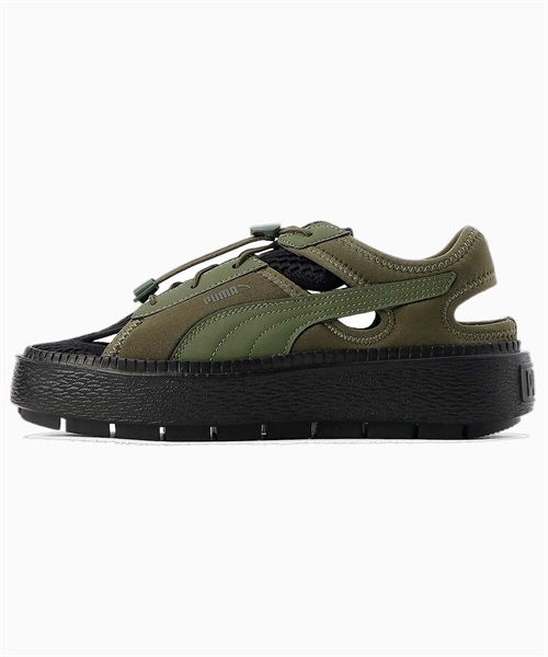 美品24.5 PUMAプーマ バスケット プラットフォーム トレース