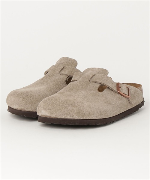 BIRKENSTOCK/ビルケンシュトック Boston SFB Suede ボストン ソフトフットベッド  スウェード サンダル  コルク レギュラー幅 560771/660471(TAUPE-25.0cm)