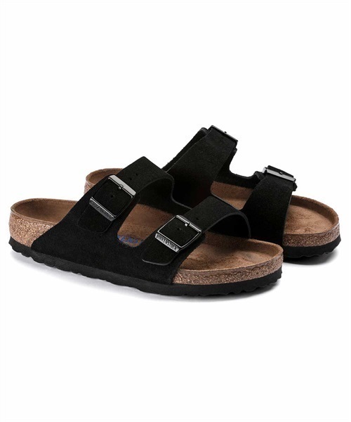 BIRKENSTOCK/ビルケンシュトック Arizona SFB アリゾナ ソフトフットベッド サンダル コンフォート コルク Regular width レギュラー幅 951321/951301(BLACK-25.0cm)