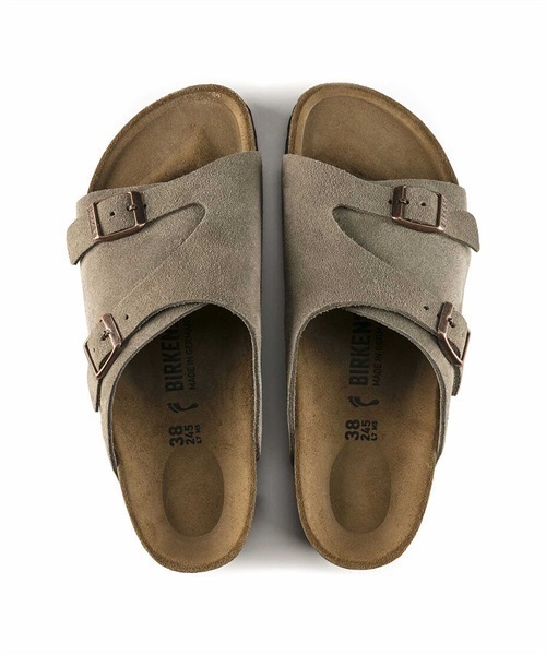 BIRKENSTOCK/ビルケンシュトック Zurich Suede チューリッヒ スウェード サンダル コンフォート コルク レギュラー幅 1023842/1025045/50461(MINK-25.0cm)