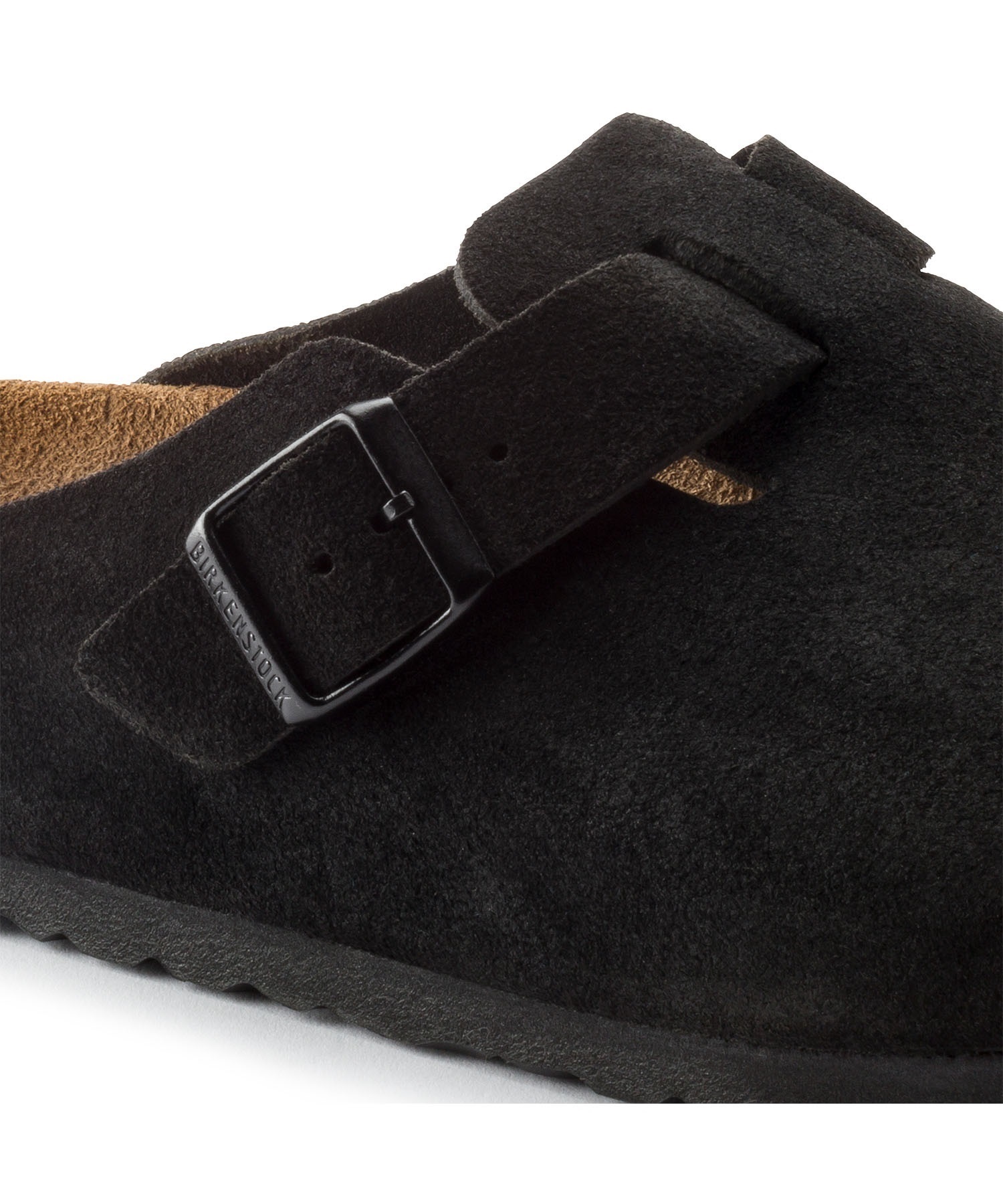 BIRKENSTOCK ビルケンシュトック Boston SFB Suede ボストン ソフトフットベッド スウェード サンダル コンフォート コルク Narrow width ナロー幅(BLACK-23.0cm)