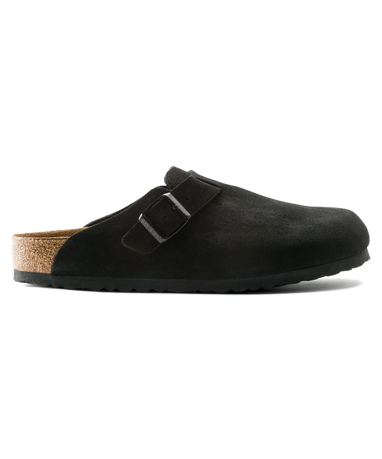 BIRKENSTOCK ビルケンシュトック Boston SFB Suede ボストン ソフトフットベッド スウェード メンズ サンダル コルク レギュラー幅(BLACK-26.0cm)