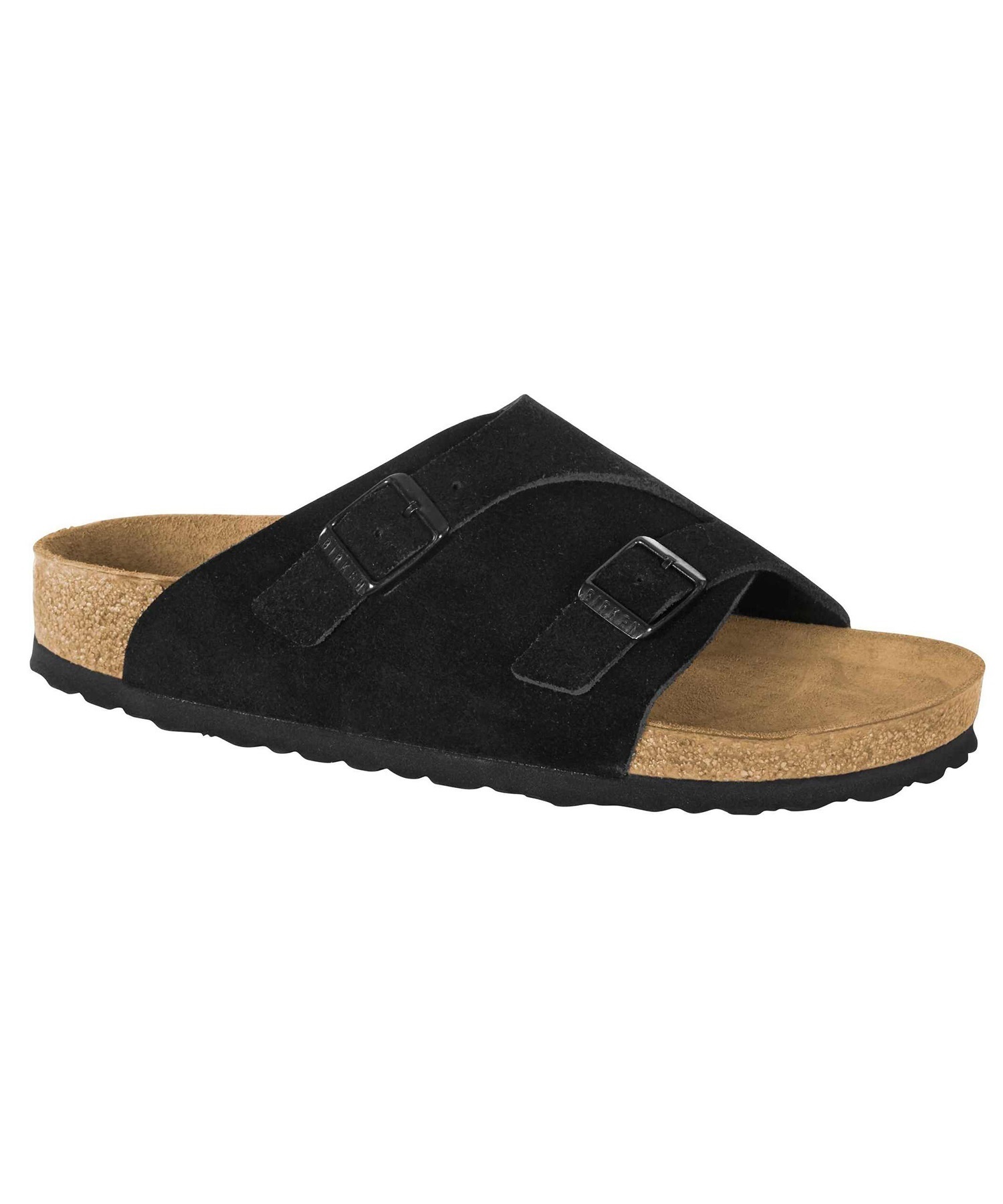 BIRKENSTOCK ビルケンシュトック Zurich Suede チューリッヒ メンズ サンダル レギュラー幅 1025045(BLACK-39E)