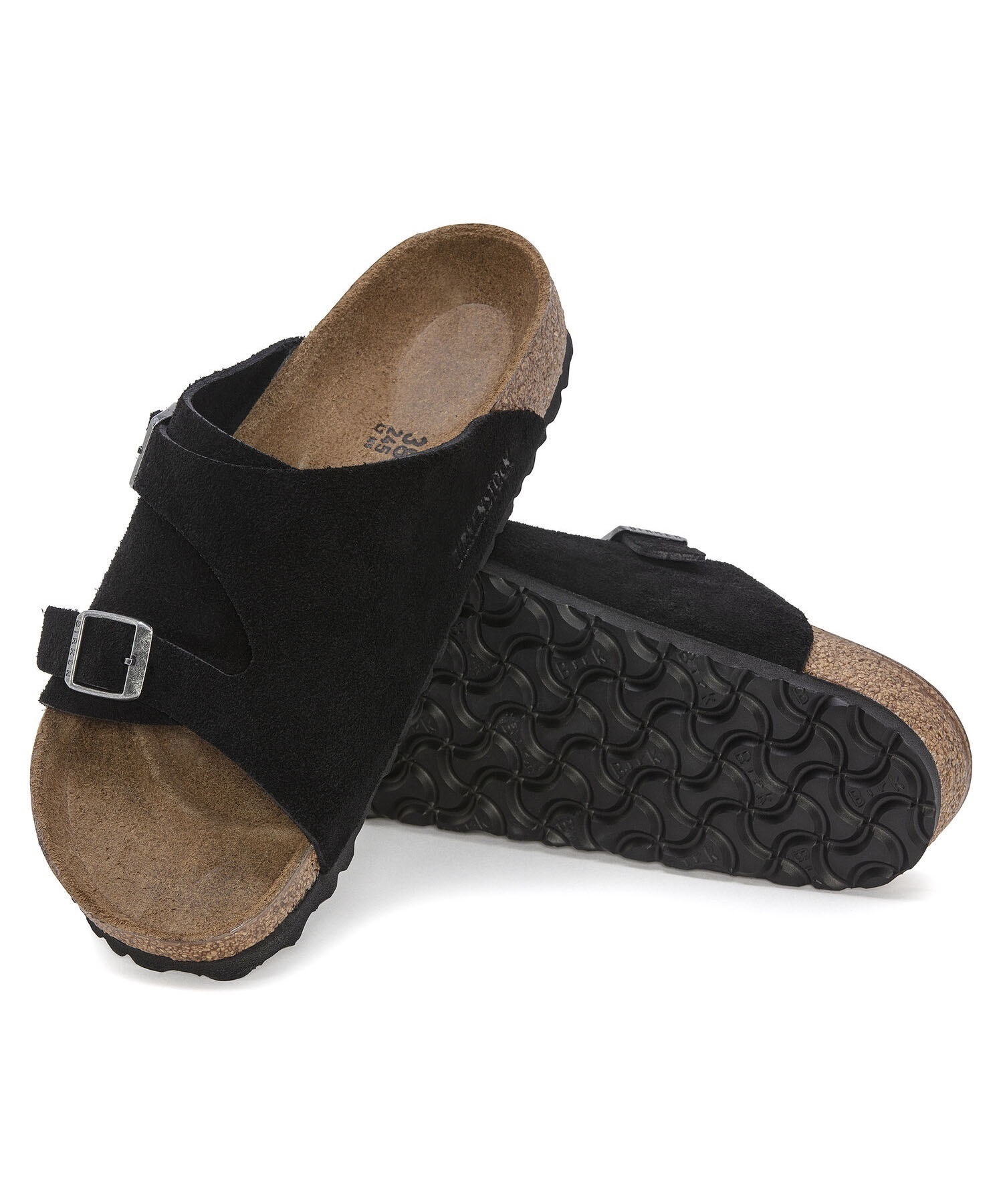 BIRKENSTOCK ビルケンシュトック Zurich Suede チューリッヒ メンズ サンダル レギュラー幅 1025045(BLACK-39E)