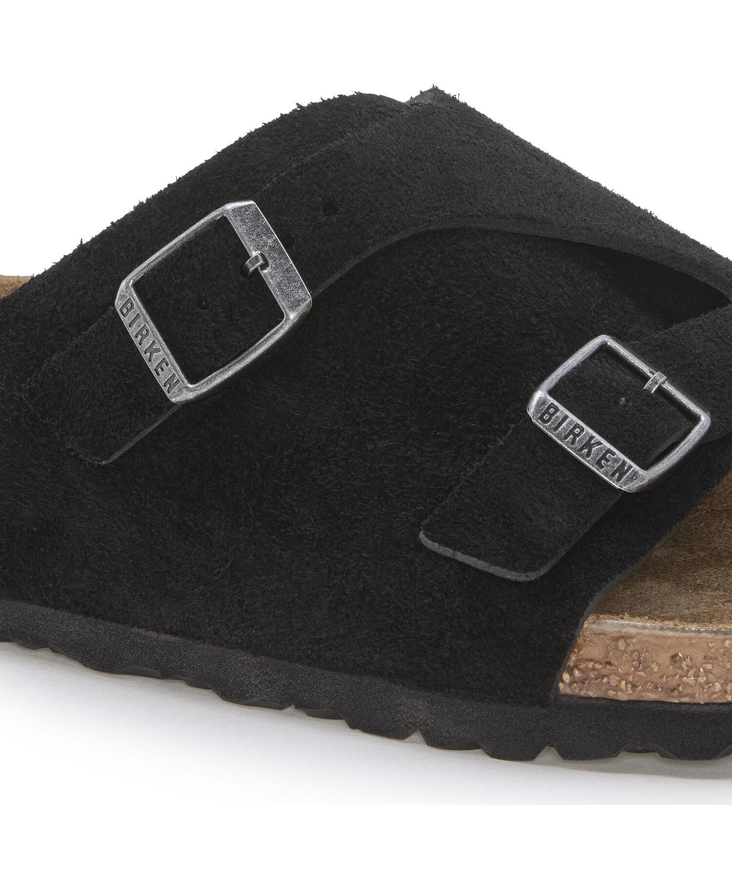 BIRKENSTOCK ビルケンシュトック Zurich Suede チューリッヒ メンズ サンダル レギュラー幅 1025045(BLACK-39E)