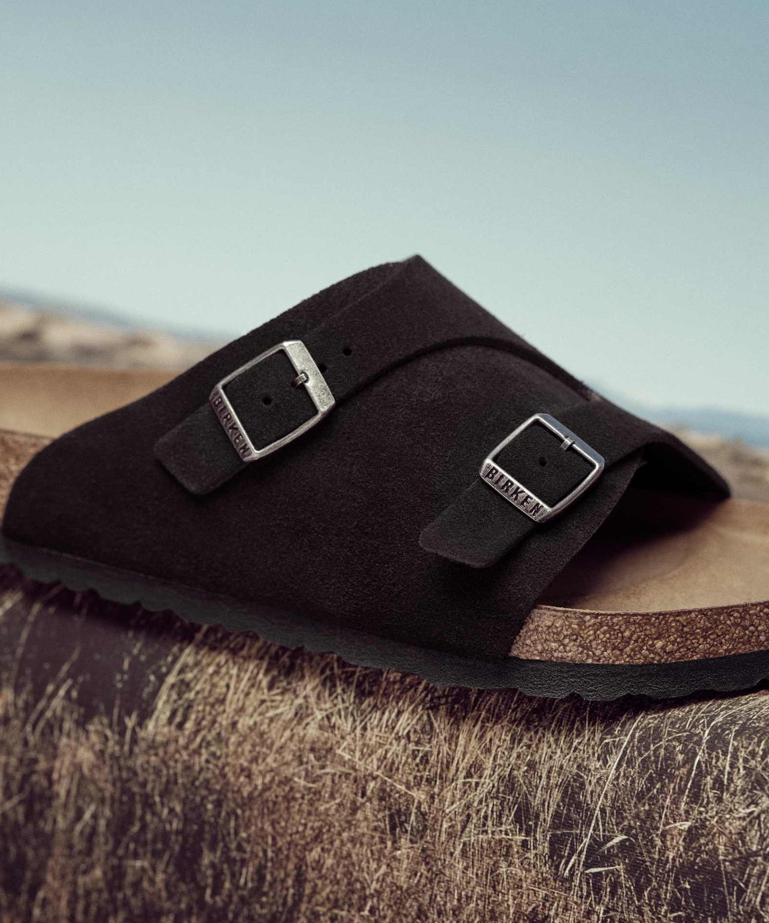 BIRKENSTOCK ビルケンシュトック Zurich Suede チューリッヒ メンズ サンダル レギュラー幅 1025045(BLACK-39E)