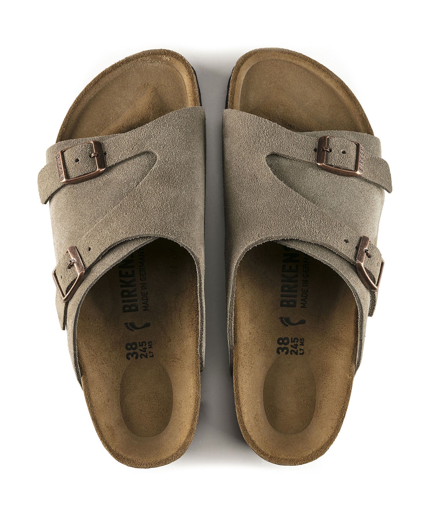 BIRKENSTOCK ビルケンシュトック Zurich Suede チューリッヒ レディース サンダル コルク 細身シルエット幅 50463(TAUPE-36E)