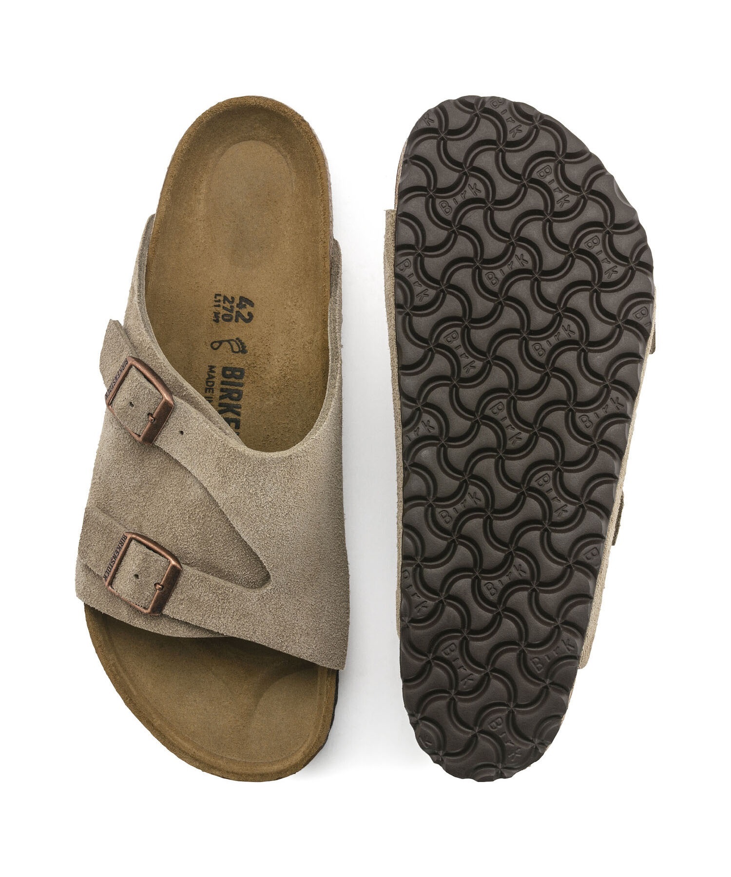 BIRKENSTOCK ビルケンシュトック Zurich Suede チューリッヒ レディース サンダル コルク 細身シルエット幅 50463(TAUPE-36E)