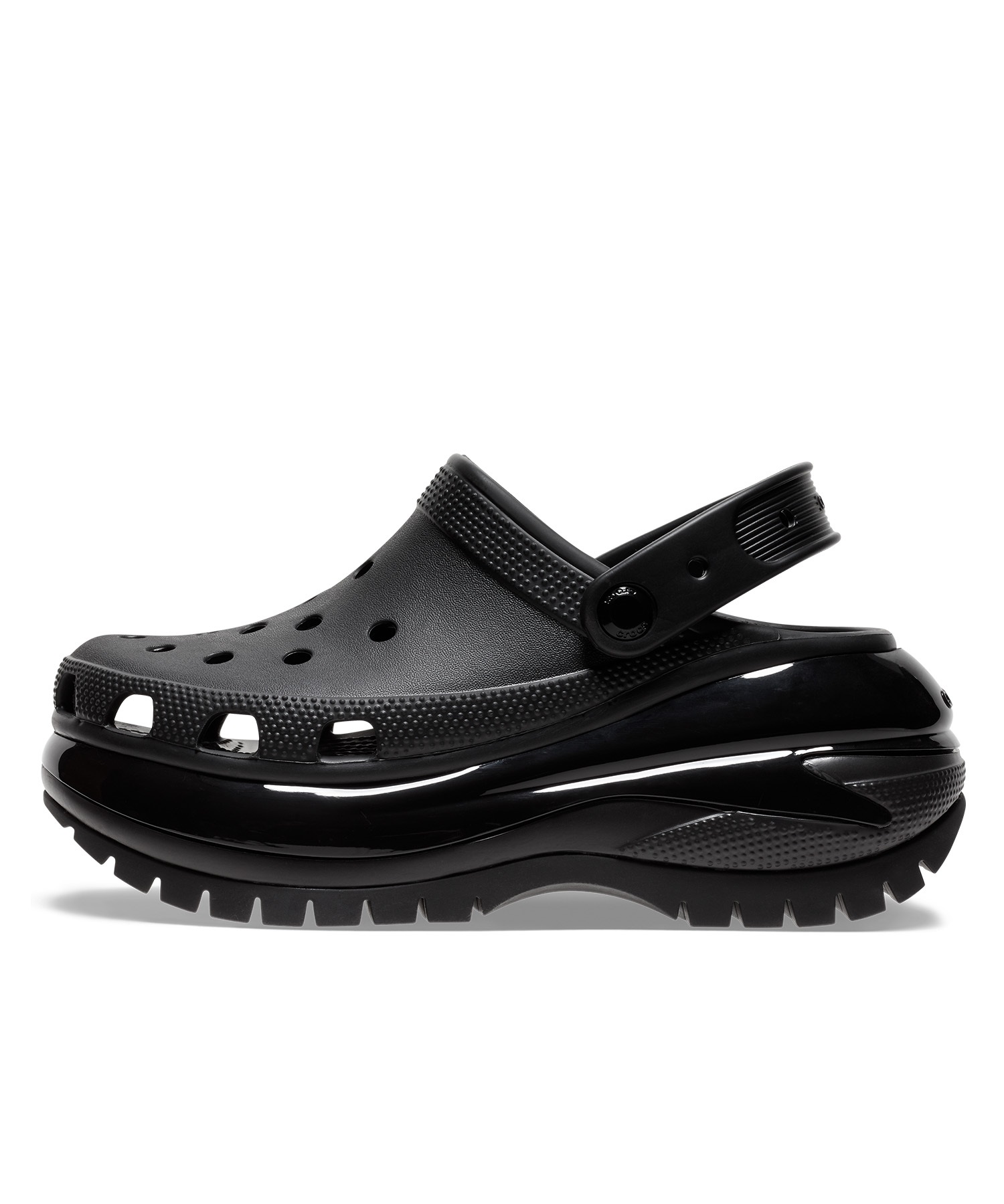 CROCS クロックス MEGA CRUSH CLOG メガ クラッシュ クロッグ メンズ レディース シューズ 厚底 サンダル スニーカー ストリート 207988-001 Black(BLACK-22.0cm)