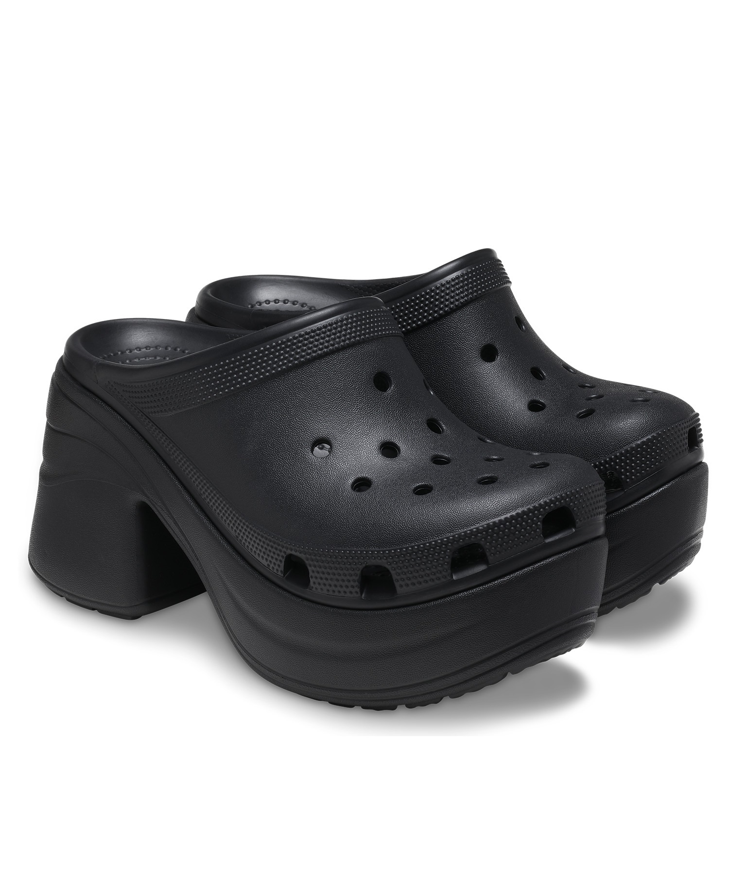 CROCS クロックス SIREN CLOG サイレン クロッグ レディース シューズ 厚底 サンダル ミュール 208547-001 Black(BLACK-22.0cm)