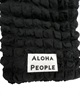 ALOHA PE/OPLE/アロハピープル ポーチ ポップコーンポーチ ショルダーバッグ 巾着 2WAY AP23AW001-DD2(BLACK-ONESIZE)