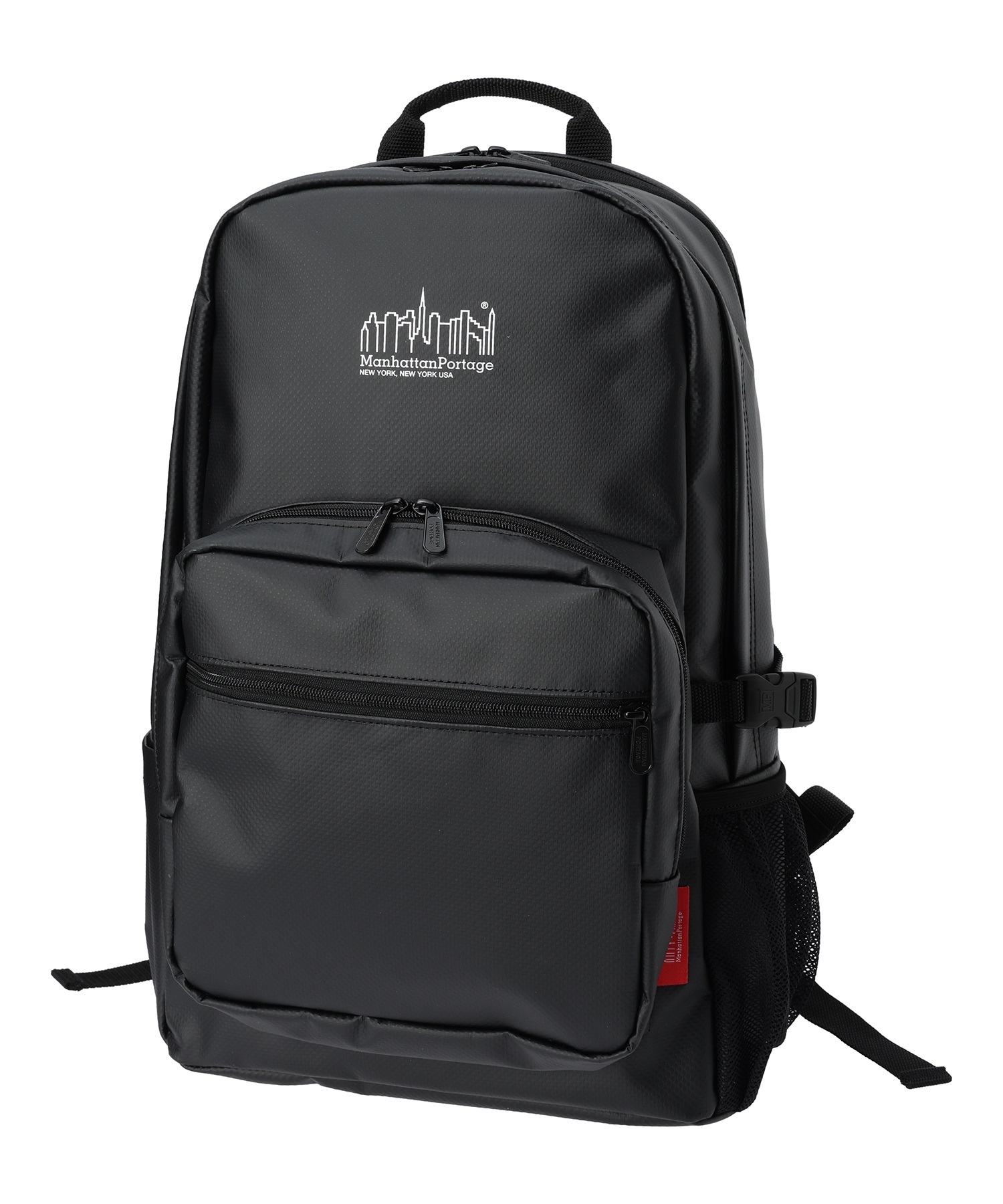 Manhattan Portage/ マンハッタンポーテージ B.P TOWNSEND MATTE VINYL MP2236MVLMS バックパック デイバック(BLACK-25)