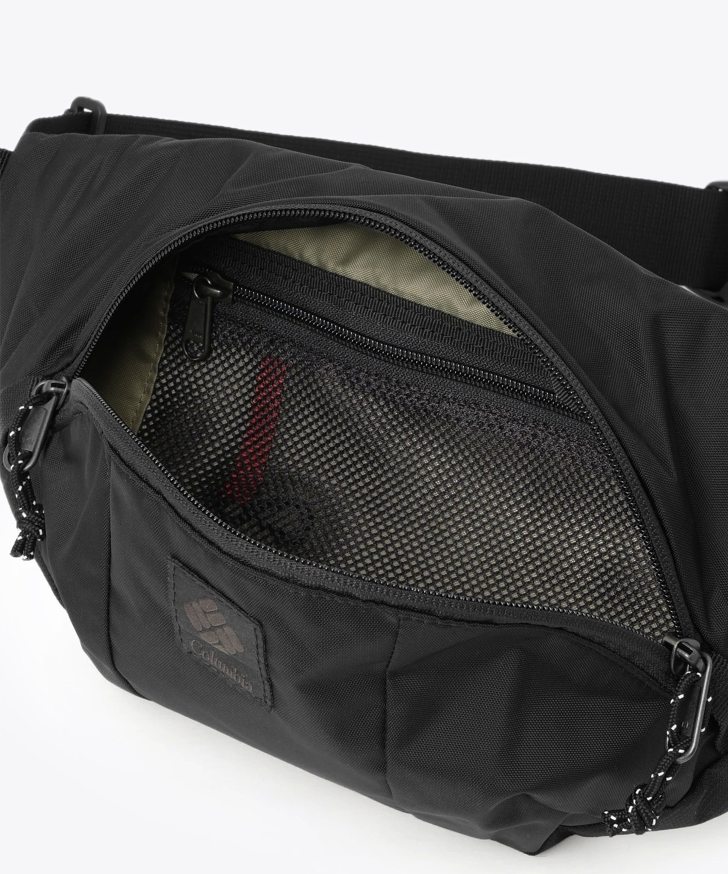 (美品)   ブラック ボディバッグ　ウエストポーチ Columbia/コロンビア ウエストポーチ PANACEA パナシーア 撥水 ヒップ