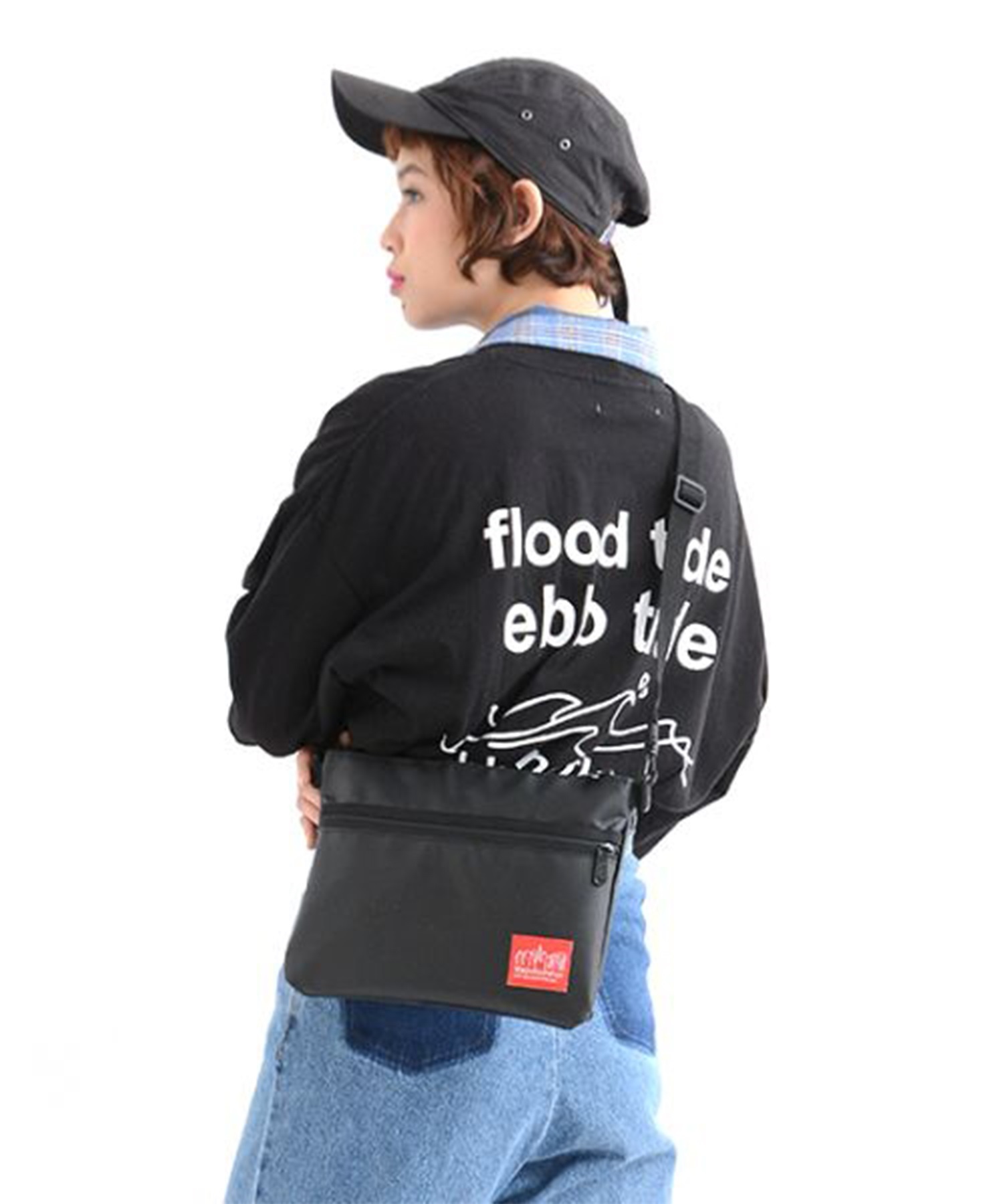 Manhattan Portage/マンハッタンポーテージ MATTE VINYL HARLEM MP1084MVL ショルダーバック(BLACK-ONESIZE)