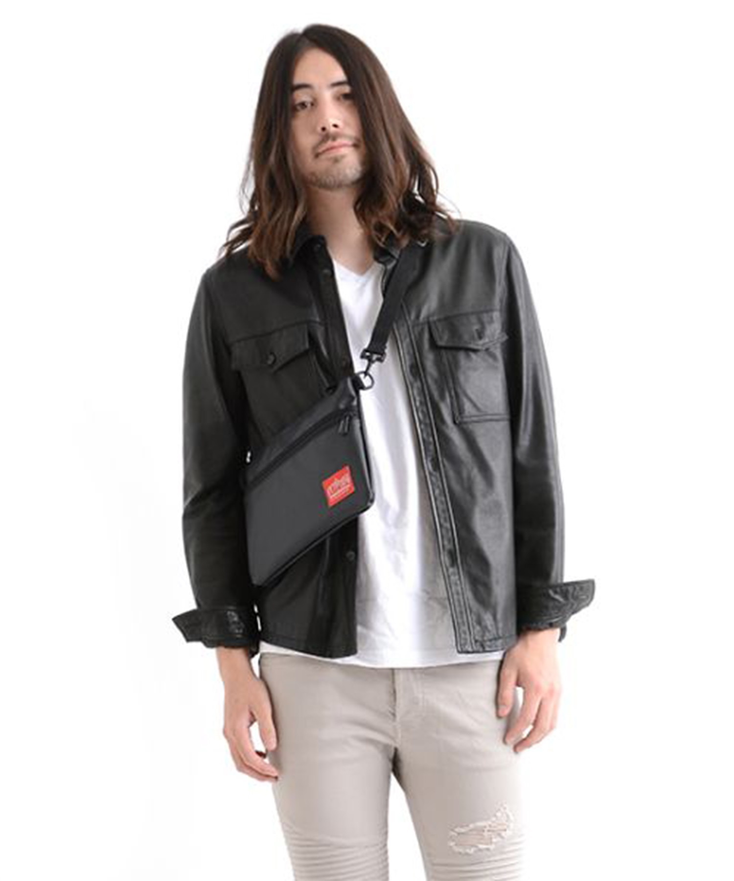 Manhattan Portage/マンハッタンポーテージ MATTE VINYL HARLEM MP1084MVL ショルダーバック(BLACK-ONESIZE)