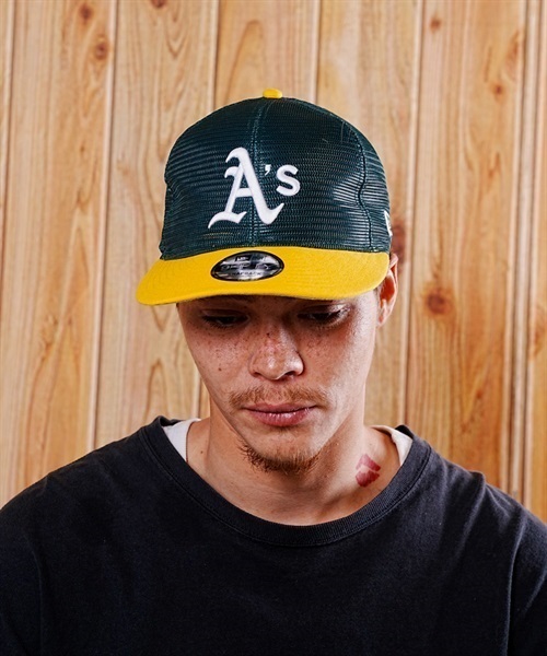 NEW ERA/ニューエラ キャップ 9FIFTY MLB All Mesh オークランド・アスレチックス メッシュキャップ 13732533(DGRGD-FREE)