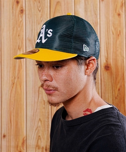 NEW ERA/ニューエラ キャップ 9FIFTY MLB All Mesh オークランド・アスレチックス メッシュキャップ 13732533(DGRGD-FREE)