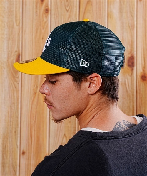 NEW ERA/ニューエラ キャップ 9FIFTY MLB All Mesh オークランド・アスレチックス メッシュキャップ 13732533(DGRGD-FREE)