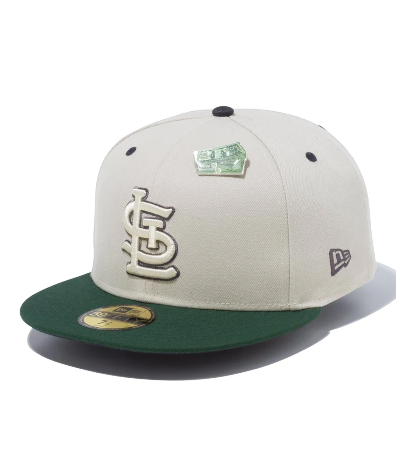 NEW ERA/ニューエラ 59FIFTY Make it Rain セントルイス・カージナルス ストーン ダークグリーンバイザー キャップ 帽子 13751115(STOGR-714)