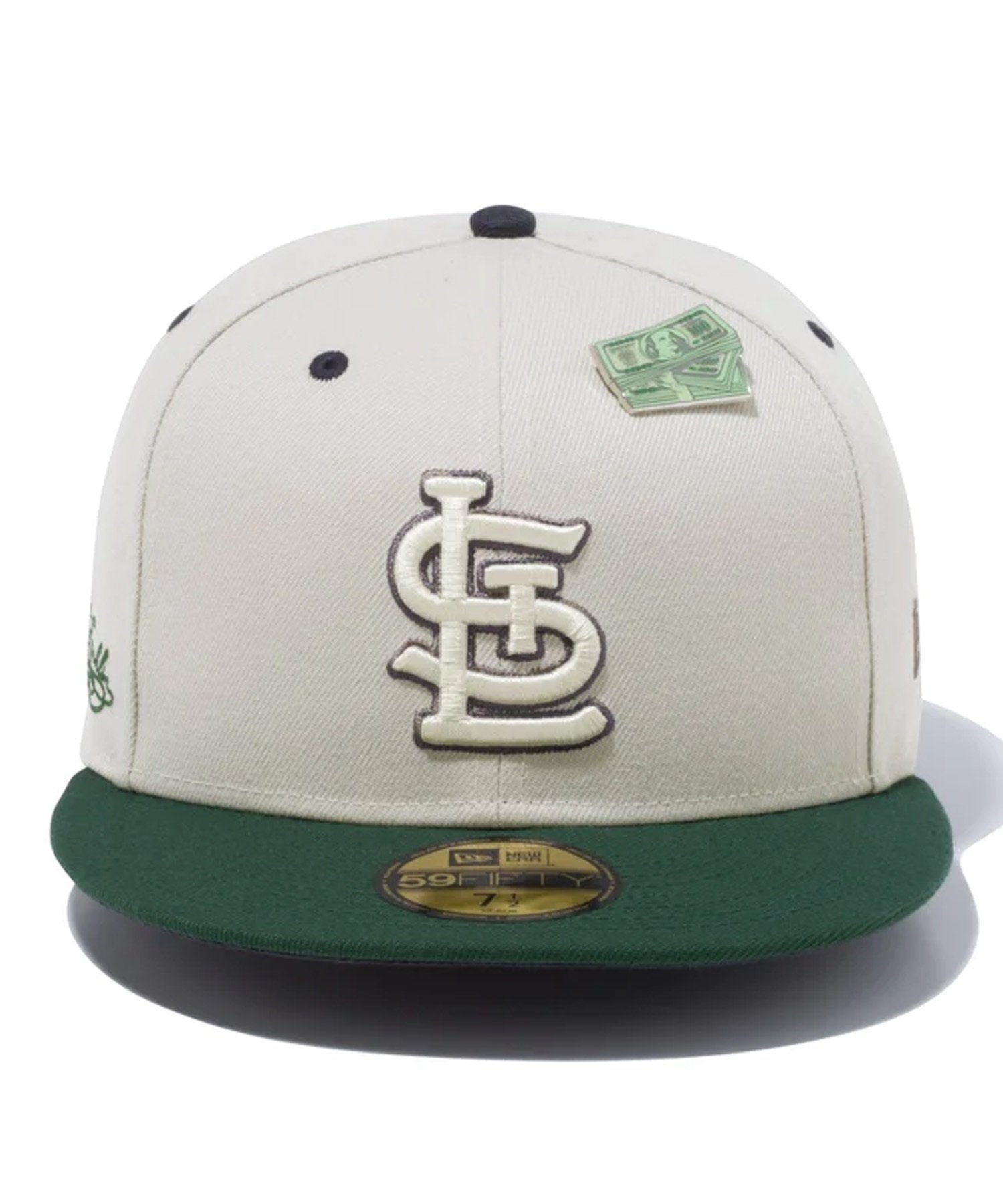 NEW ERA/ニューエラ 59FIFTY Make it Rain セントルイス・カージナルス ストーン ダークグリーンバイザー キャップ 帽子 13751115(STOGR-714)