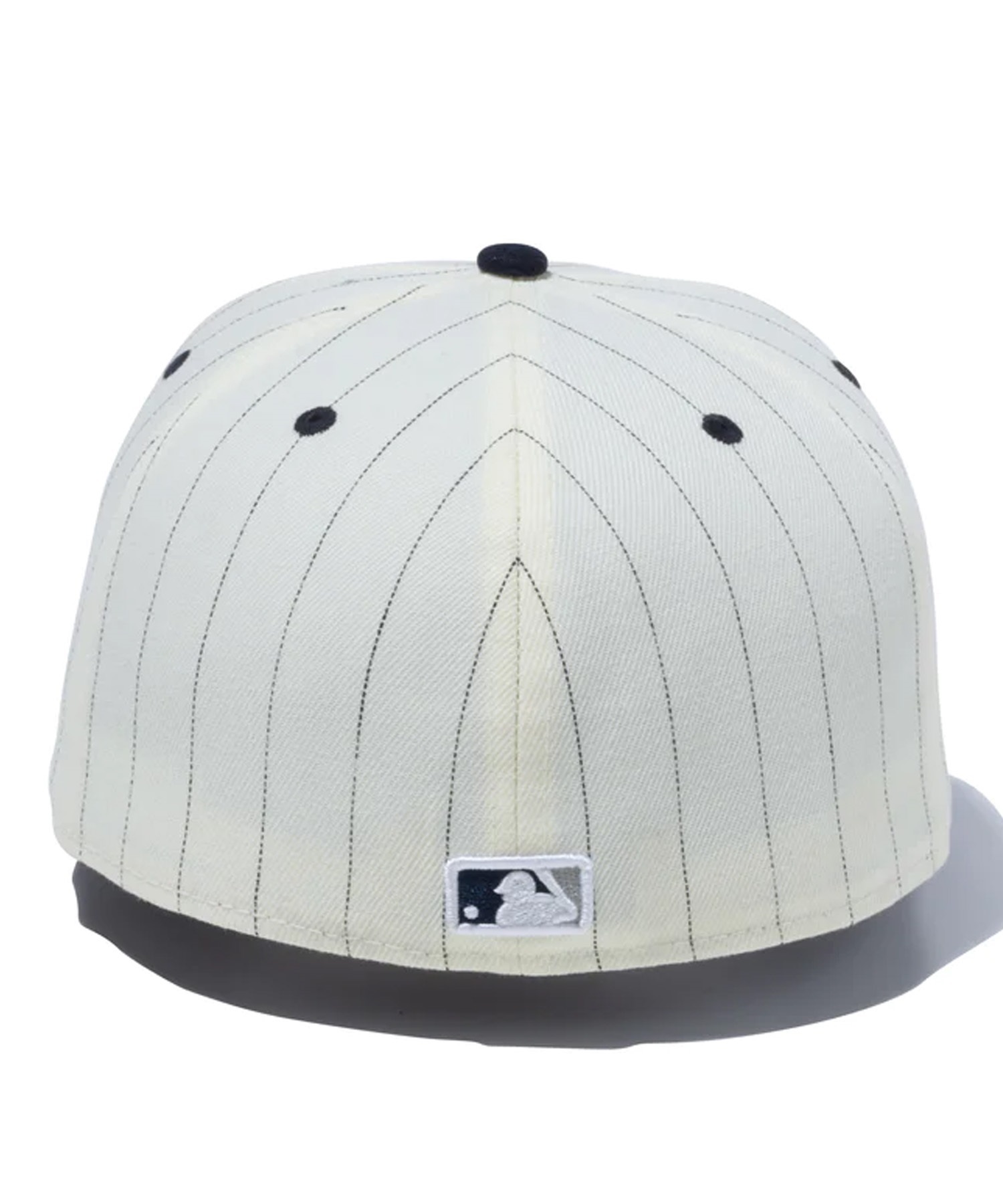 NEW ERA/ニューエラ 59FIFTY Pinstripe ピンストライプ ニューヨーク・ヤンキース クロームホワイト ネイビーバイザー キャップ 帽子 13751130(WTNVY-7)