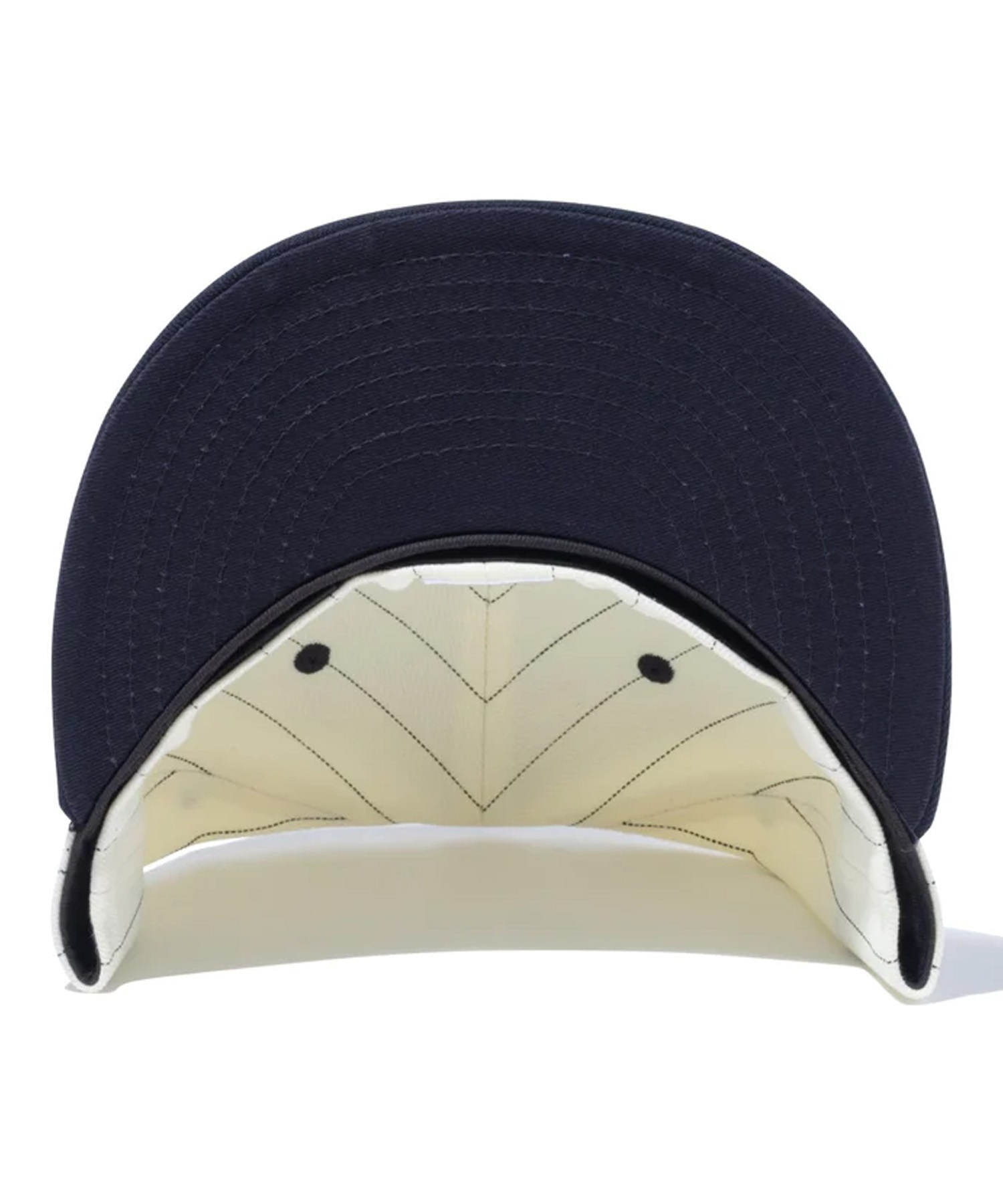 NEW ERA/ニューエラ 59FIFTY Pinstripe ピンストライプ ニューヨーク・ヤンキース クロームホワイト ネイビーバイザー キャップ 帽子 13751130(WTNVY-7)