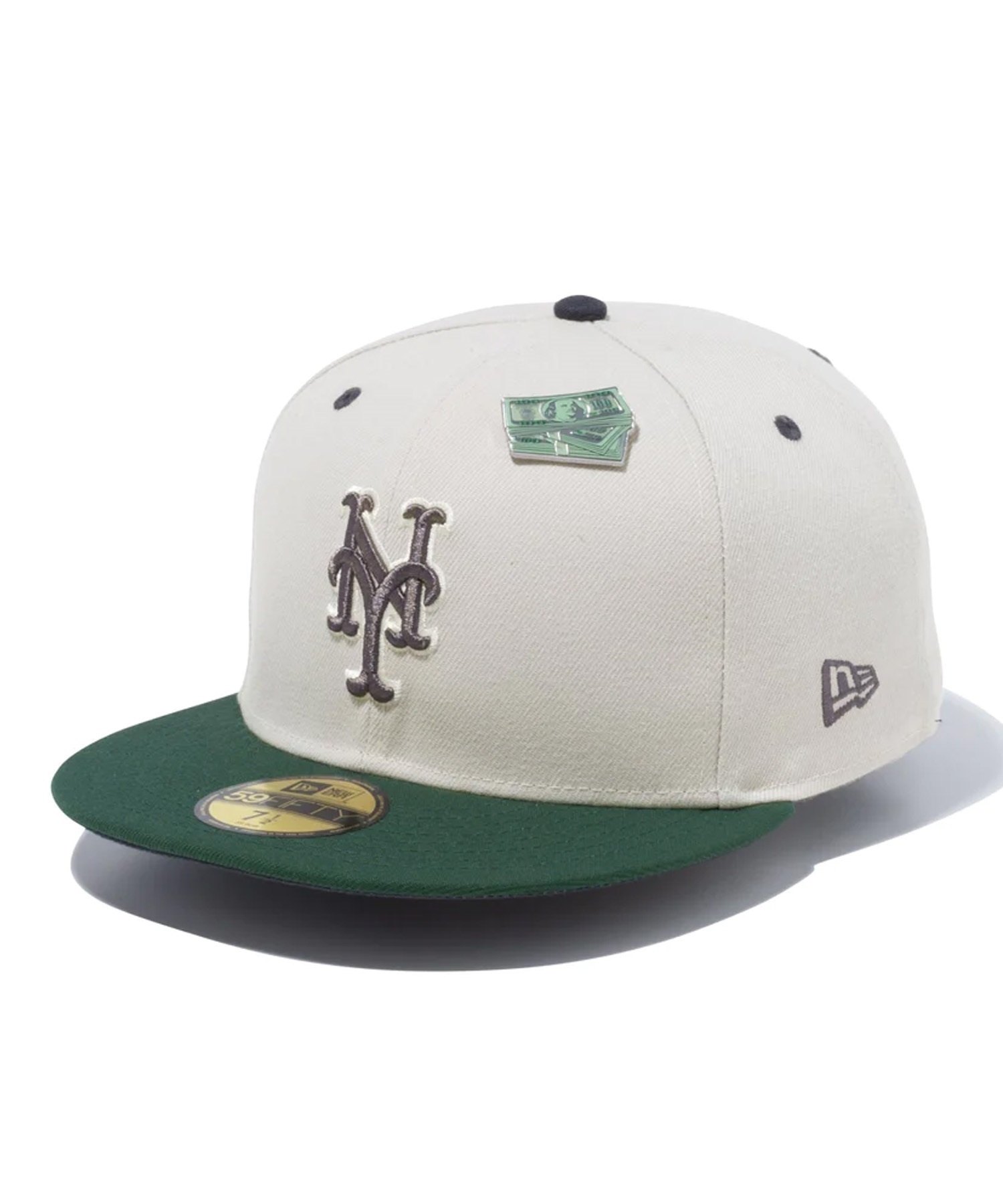 NEW ERA/ニューエラ 59FIFTY Make it Rain ニューヨーク・メッツ ストーン ダークグリーンバイザー キャップ 帽子 13751138(STOGR-714)