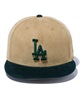 NEW ERA/ニューエラ 59FIFTY MLB Corduroy コーデュロイ ロサンゼルス・ドジャース ベージュ ダークグリーンバイザー キャップ 帽子 13751148(BGGRN-7)