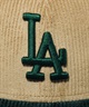 NEW ERA/ニューエラ 59FIFTY MLB Corduroy コーデュロイ ロサンゼルス・ドジャース ベージュ ダークグリーンバイザー キャップ 帽子 13751148(BGGRN-7)