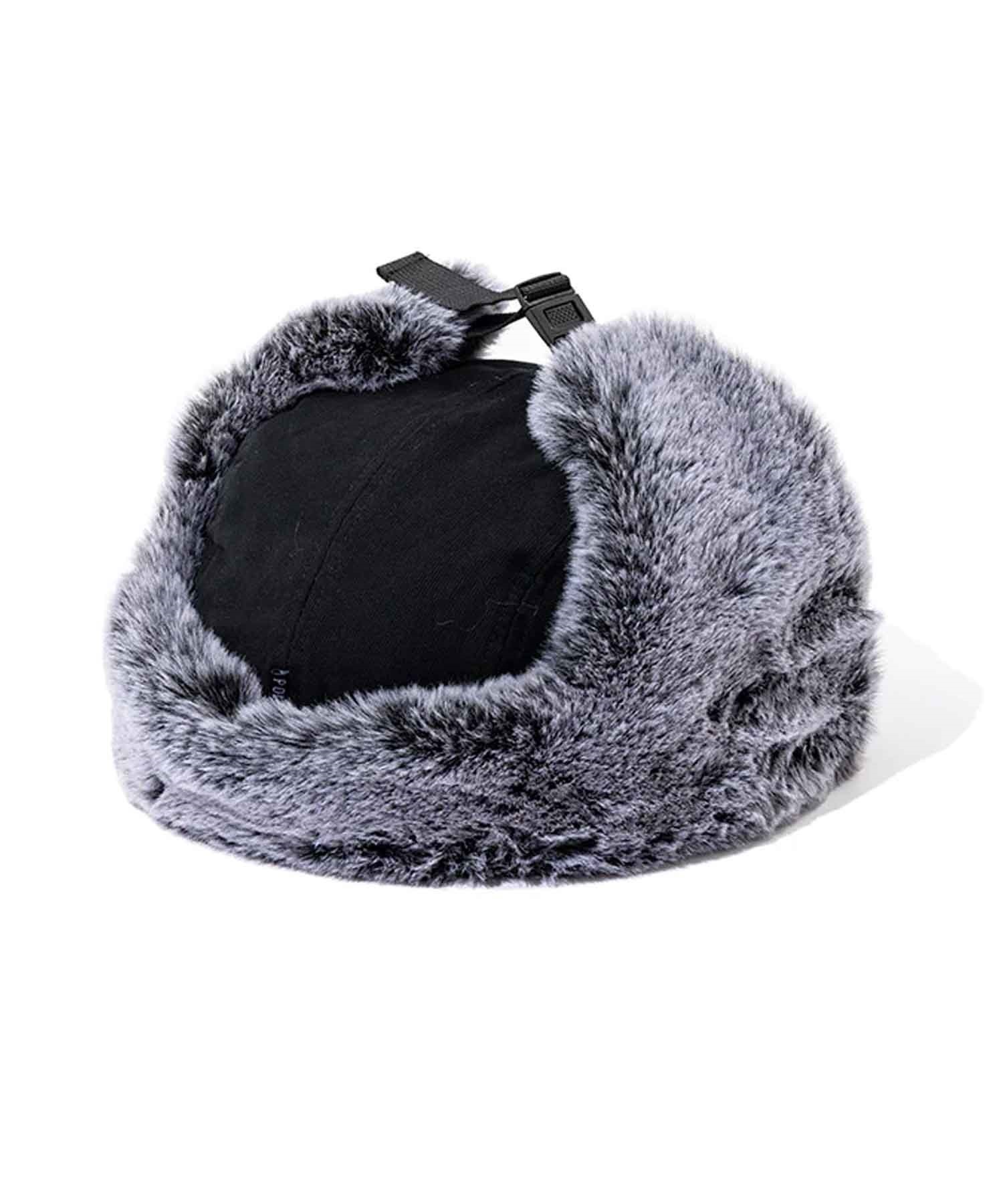 POLER/ポーラー キャップ トラッパ MILITARY FUR VISOR CAP ミリタリーキャップ 233MCV0086-BLK(BLACK-FREE)