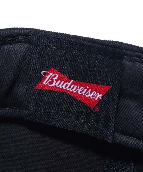 NEW ERA/ニューエラ キャップ 9FORTY A-Frame Budweiser バドワイザー ラベルロゴ ブラック 13534542(BKRD-F)