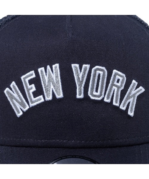 NEW ERA/ニューエラ キャップ 9FORTY A-Frame トラッカー メッシュキャップ MLB Mesh Embroidery ニューヨーク・ヤンキース ネイビー 13515910(NVY-F)