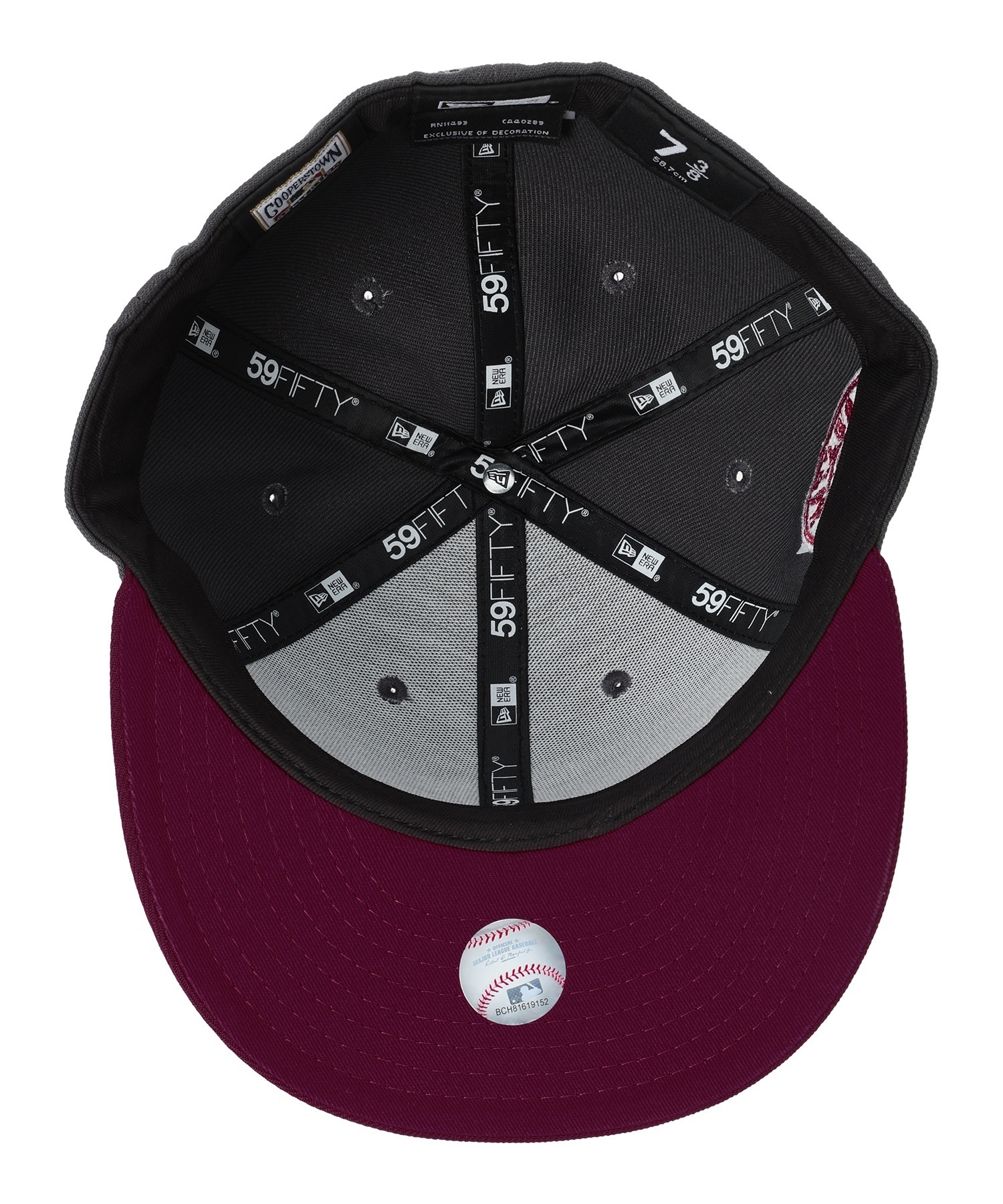 NEW ERA/ニューエラ LP 59FIFTY ボストン・レッドソックス グラファイト カーディナルバイザー キャップ 帽子 ムラサキスポーツカスタムカラー 70761989(GRACA-7)