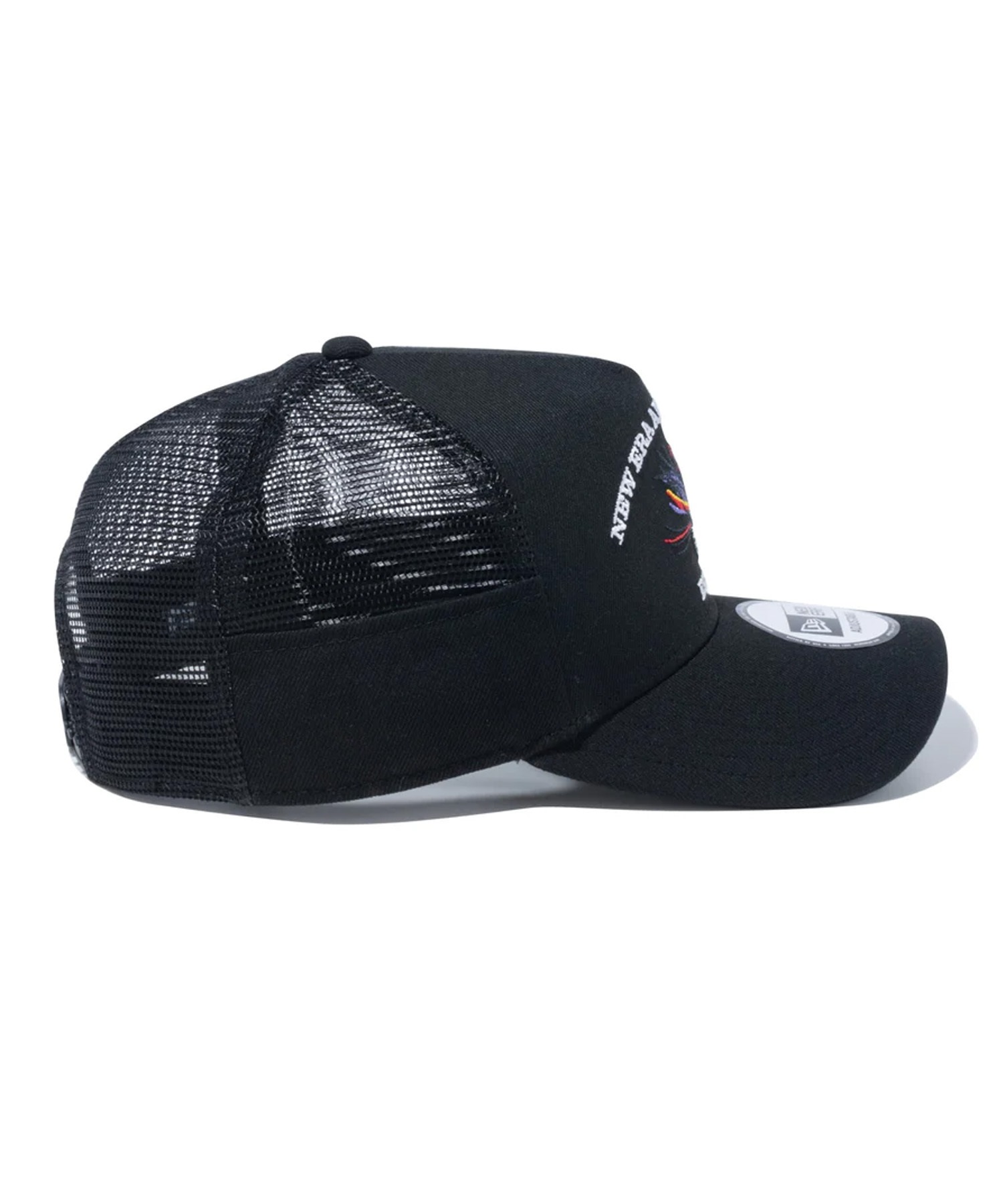 NEW ERA/ニューエラ 9FORTY A-Frame トラッカー New Era Angler's Club フライ ブラック キャップ 帽子 14110110(BLK-FREE)